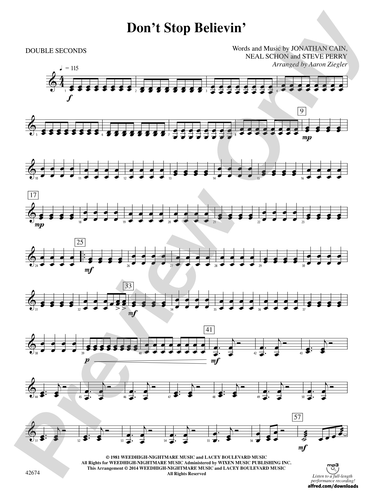 Don't Stop Believin': 3rd Percussion