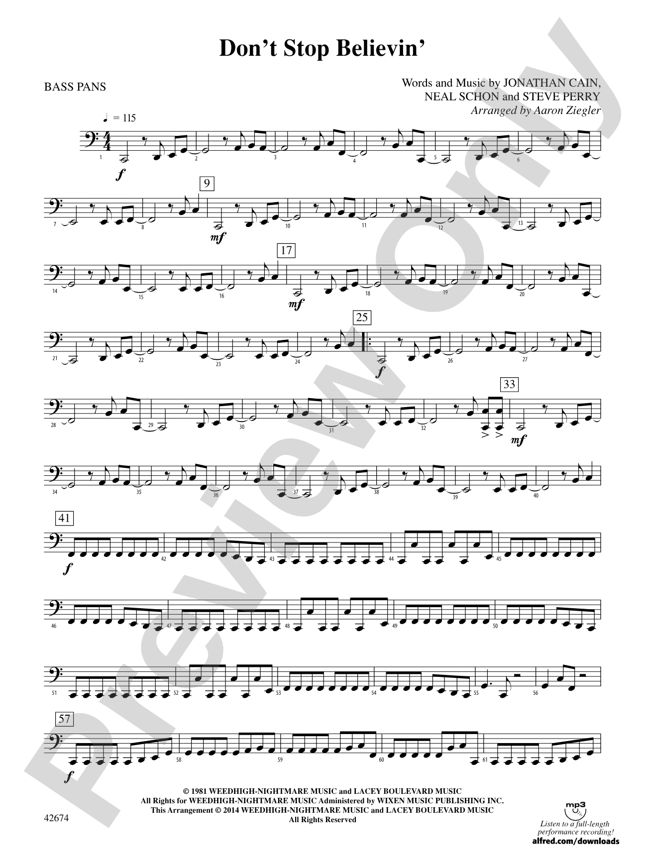 Don't Stop Believin': 4th Percussion