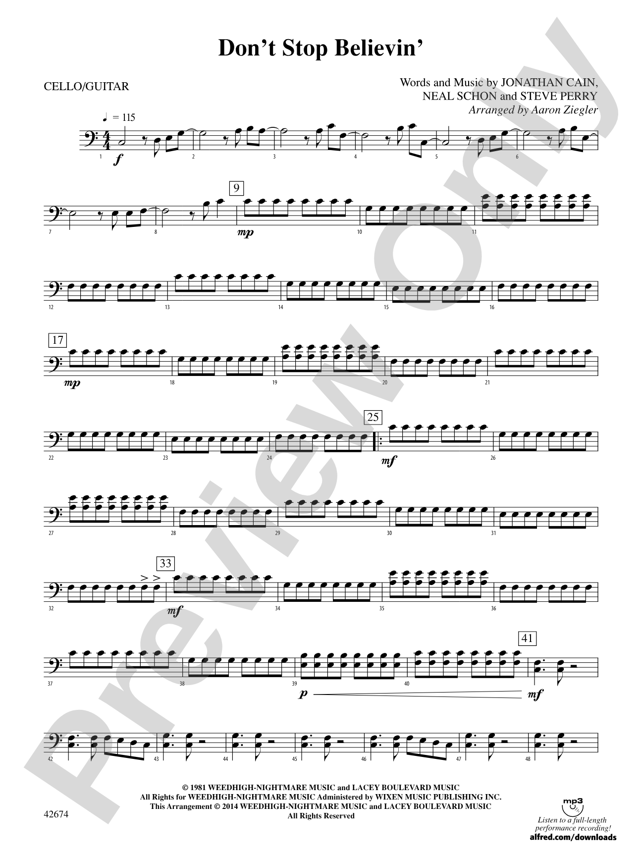 Don't Stop Believin': Cello