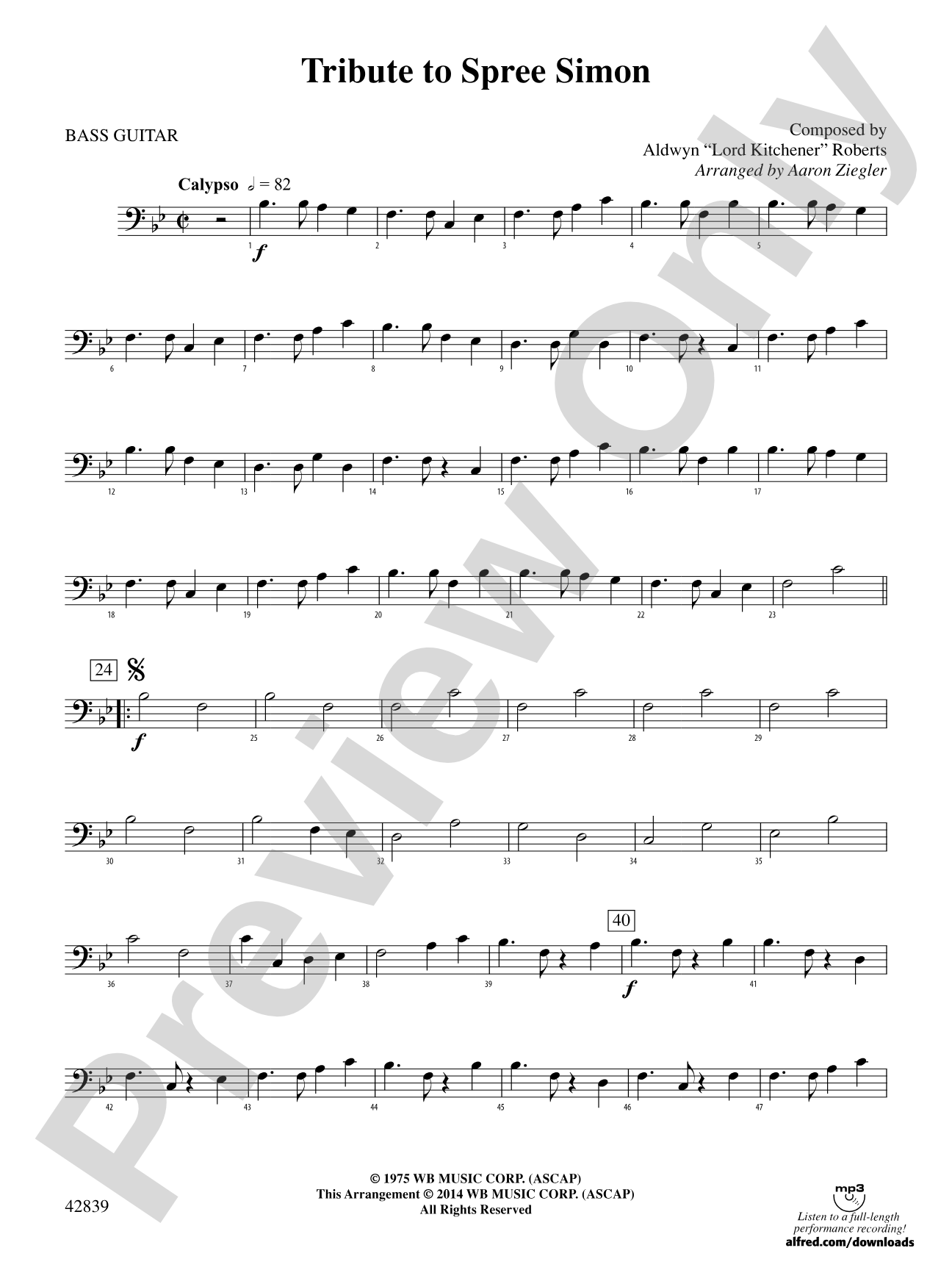 Tribute to Spree Simon: Electric Bass