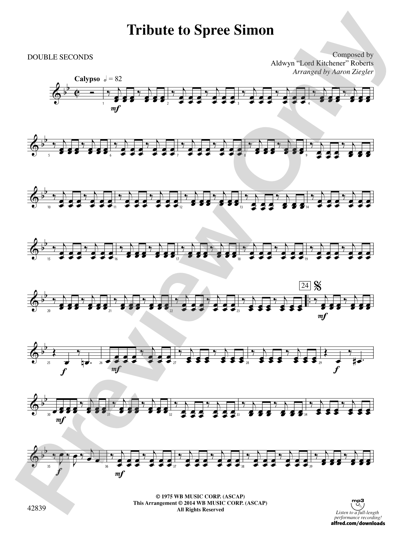 Tribute to Spree Simon: 3rd Percussion