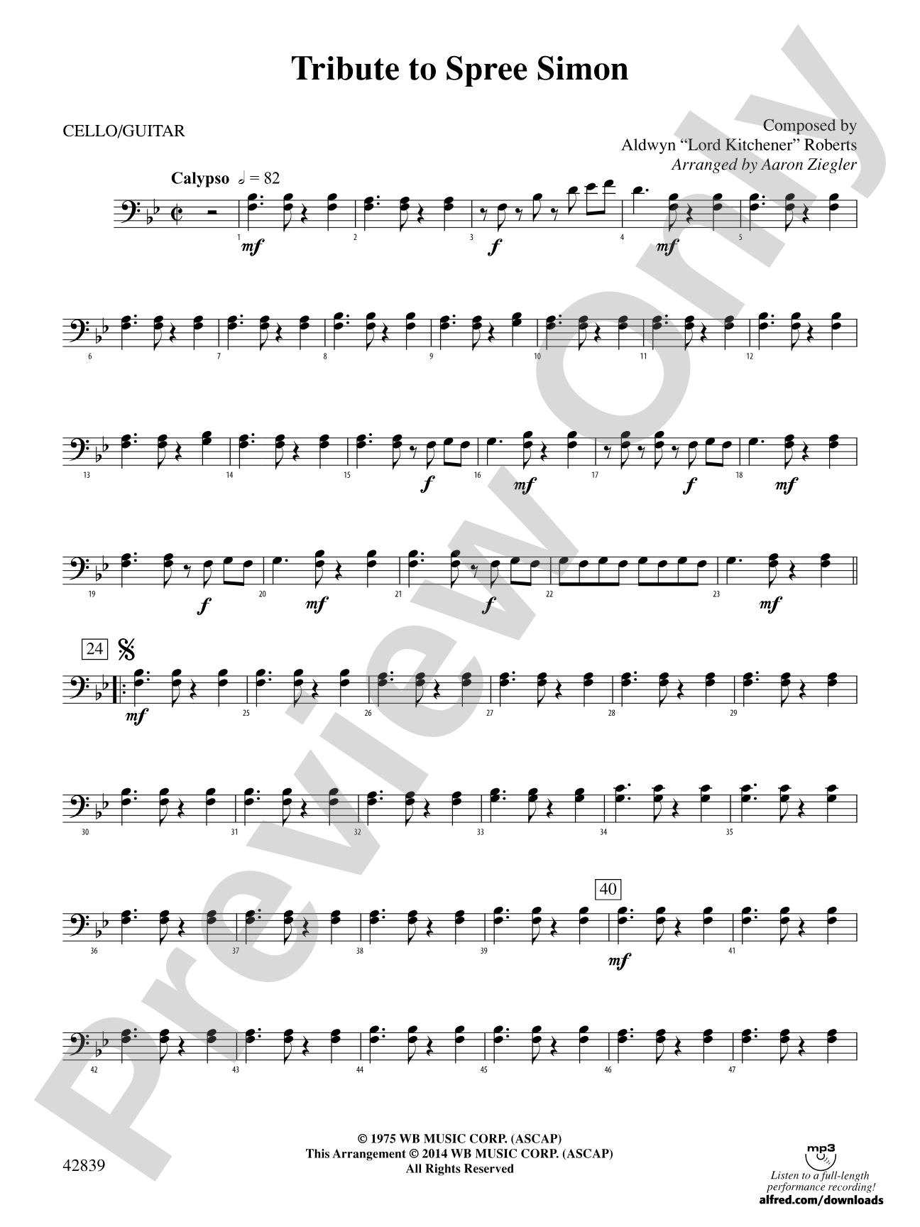 Tribute to Spree Simon: Cello