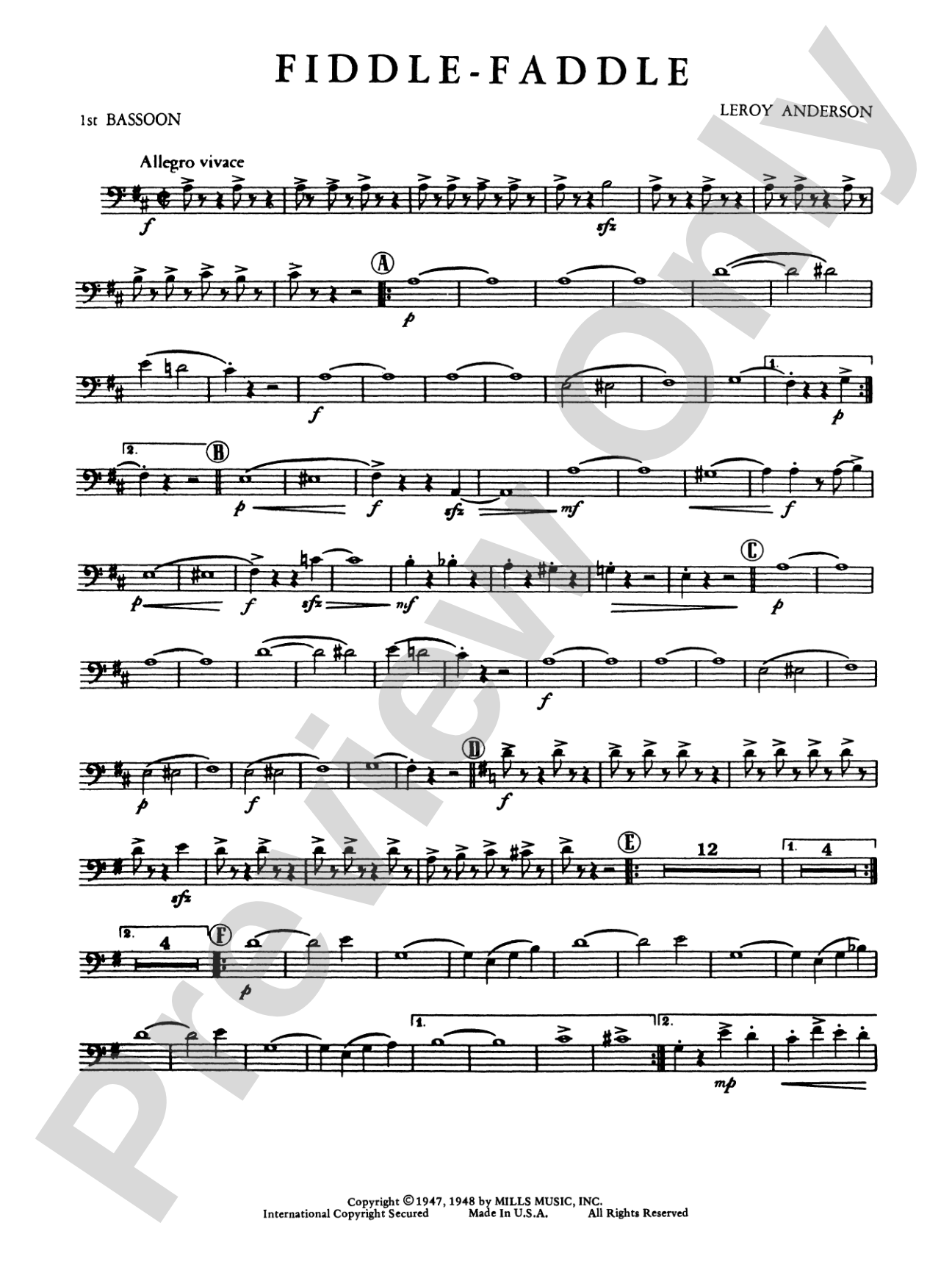 Fiddle-Faddle: Bassoon