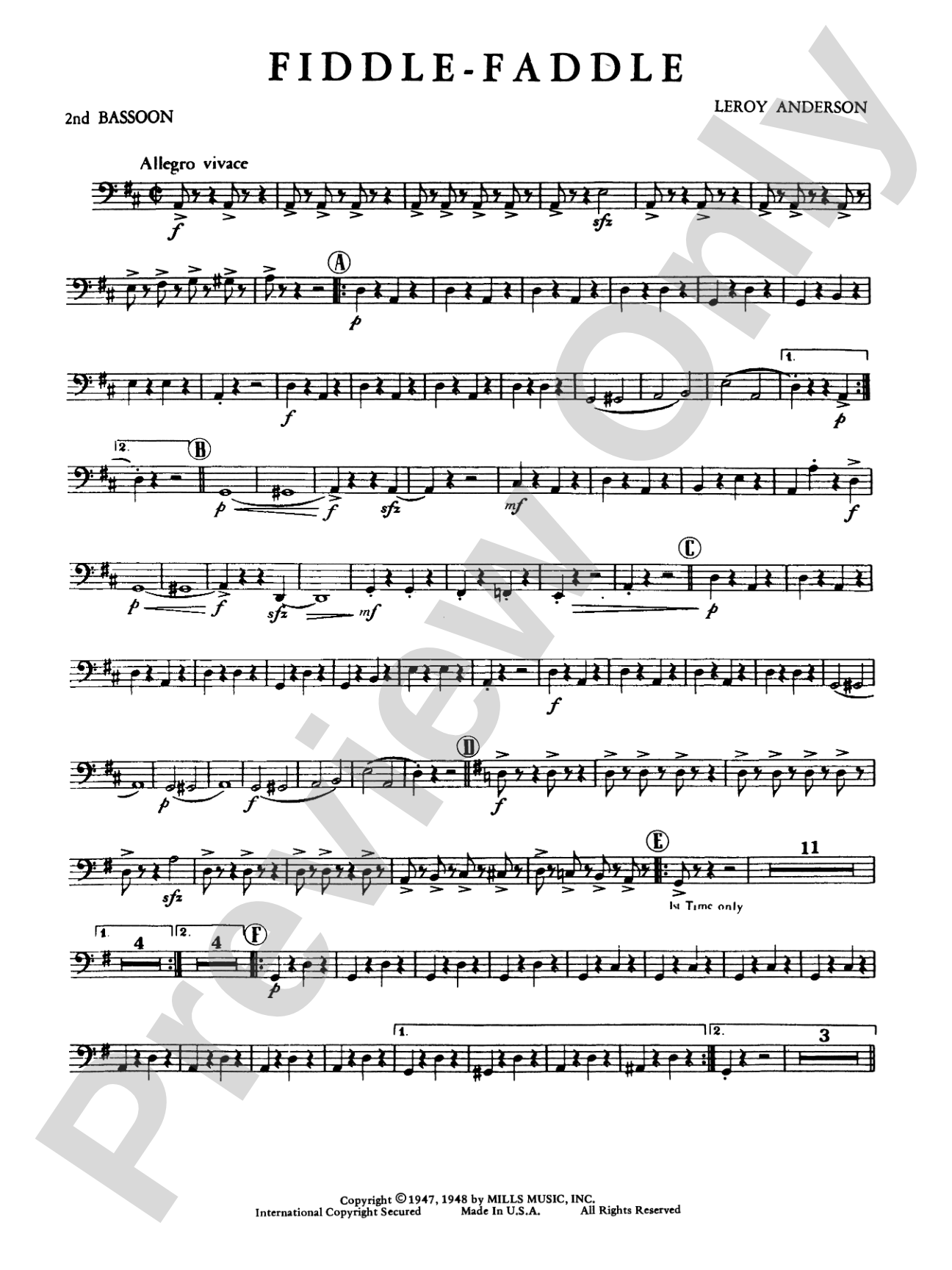 Fiddle-Faddle: 2nd Bassoon