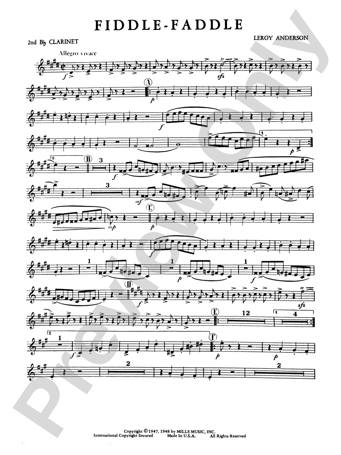Fiddle-Faddle: 2nd B-flat Clarinet
