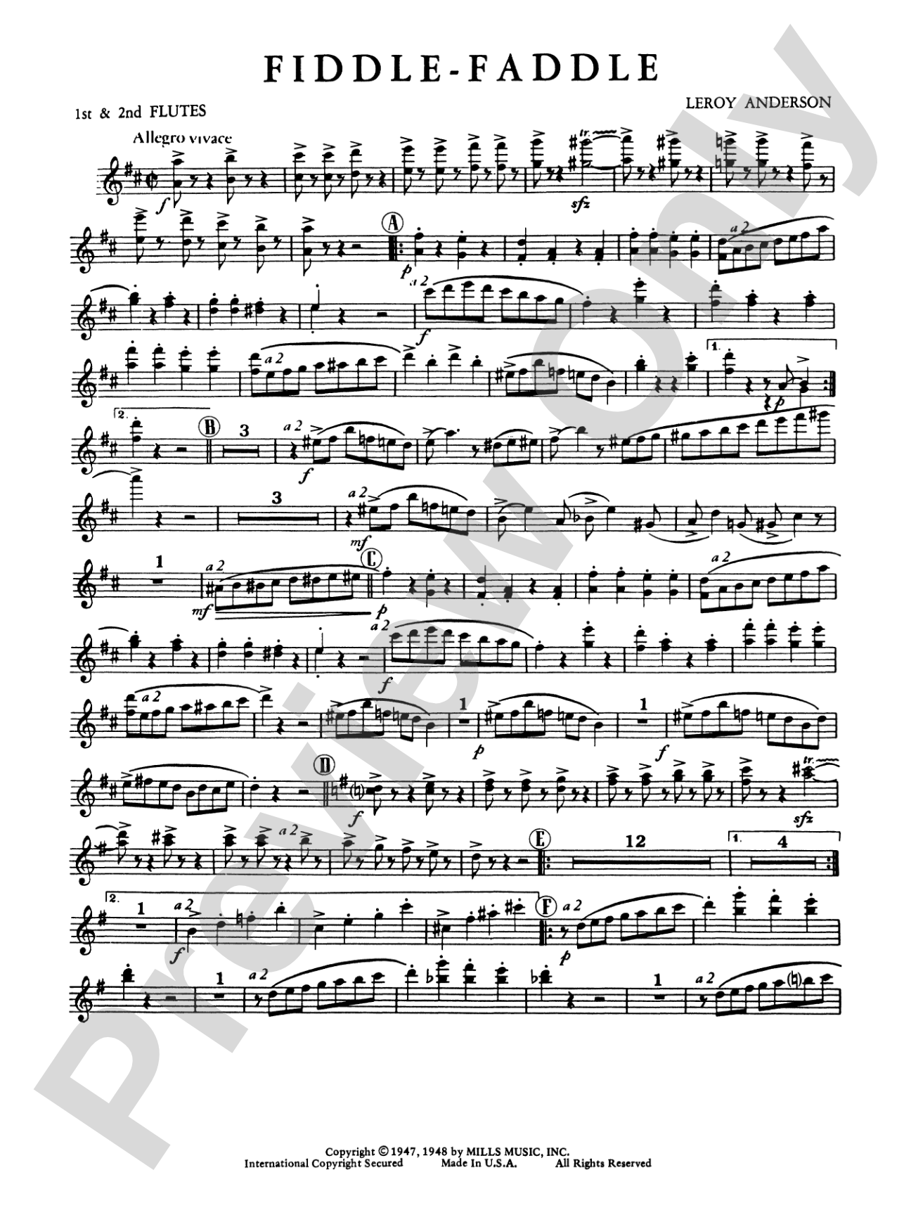 Fiddle-Faddle: 1st & 2nd Flute