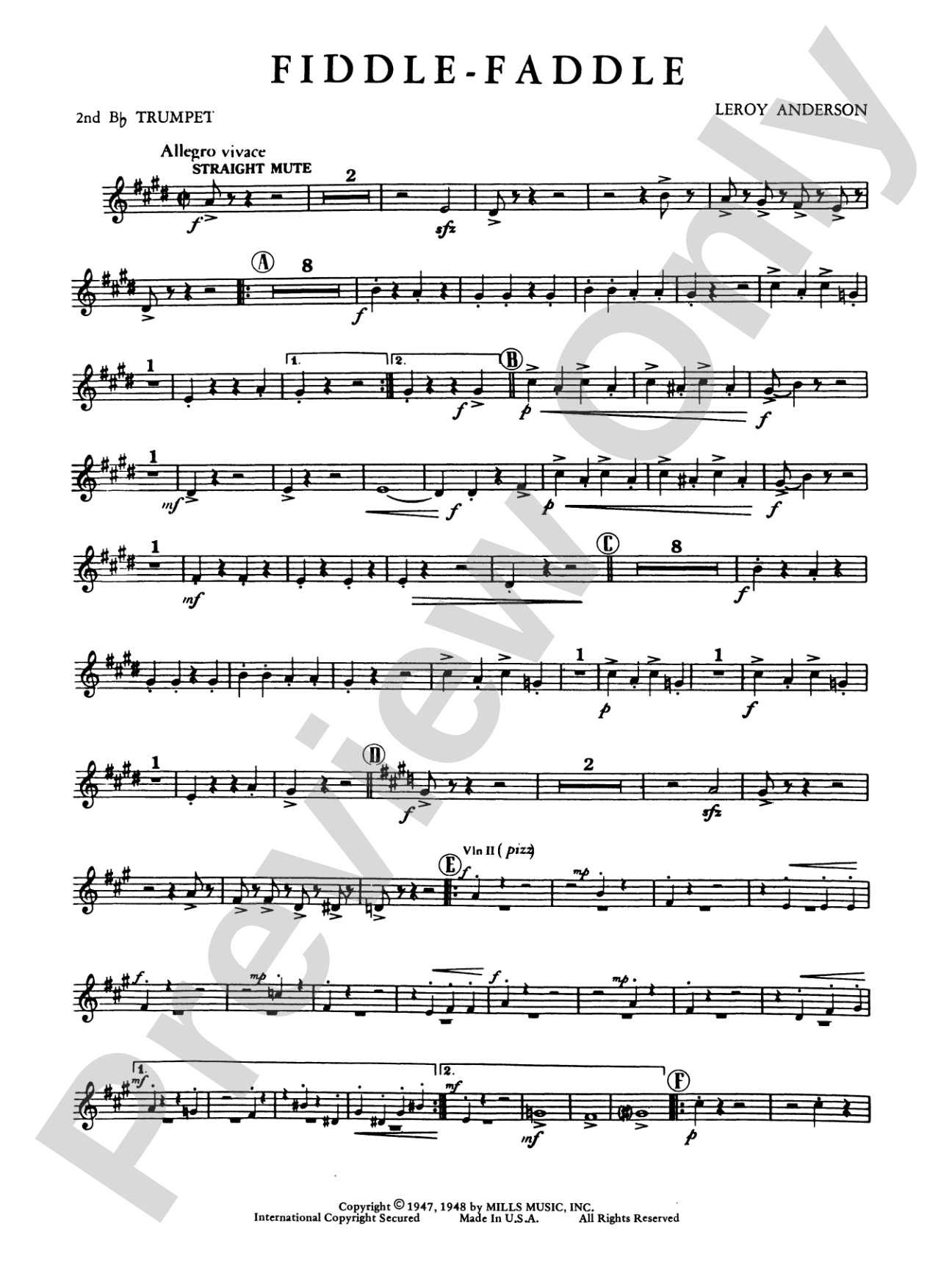 Fiddle-Faddle: 2nd B-flat Trumpet