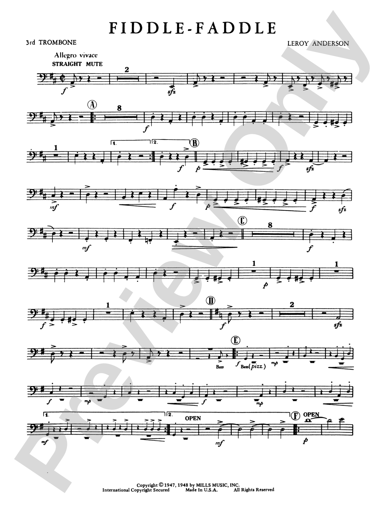 Fiddle-Faddle: 3rd Trombone