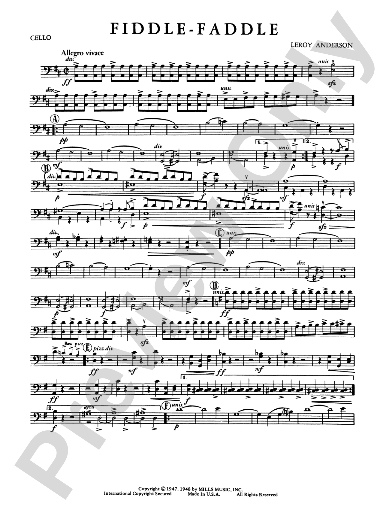 Fiddle-Faddle: Cello