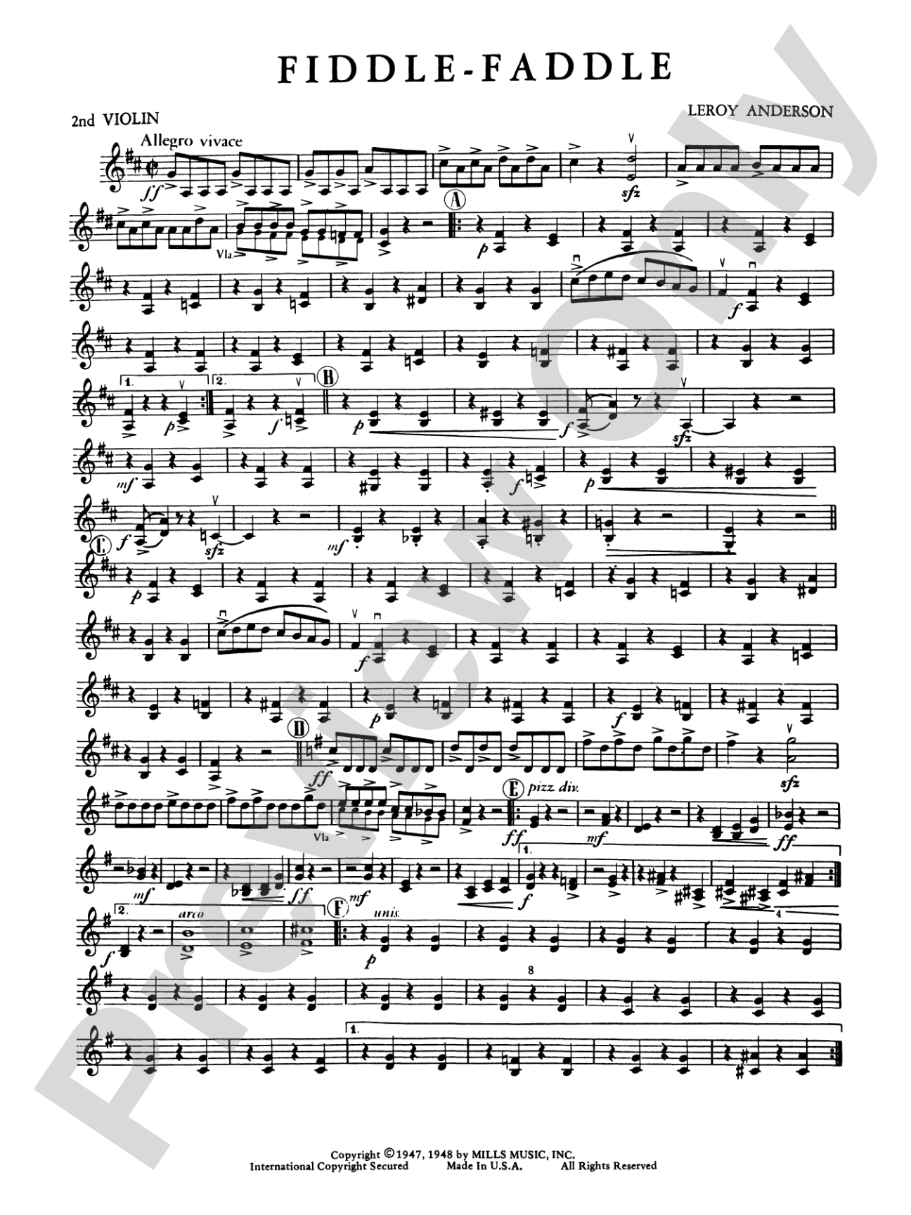 Fiddle-Faddle: 2nd Violin