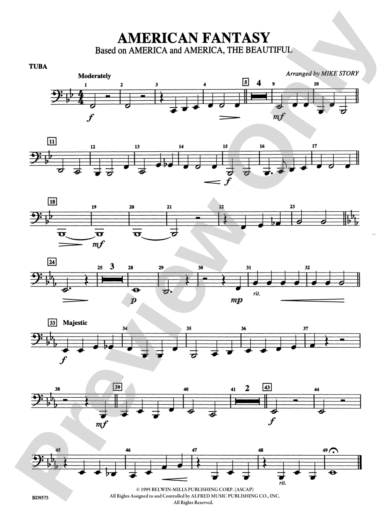 American Fantasy (based on "America" and "America, the Beautiful"): Tuba