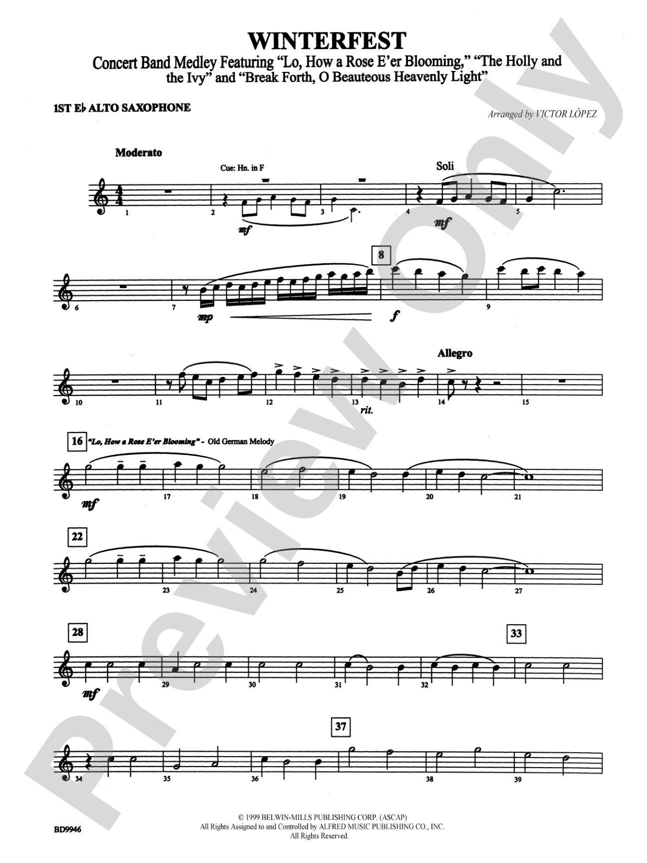 Winterfest: E-flat Alto Saxophone