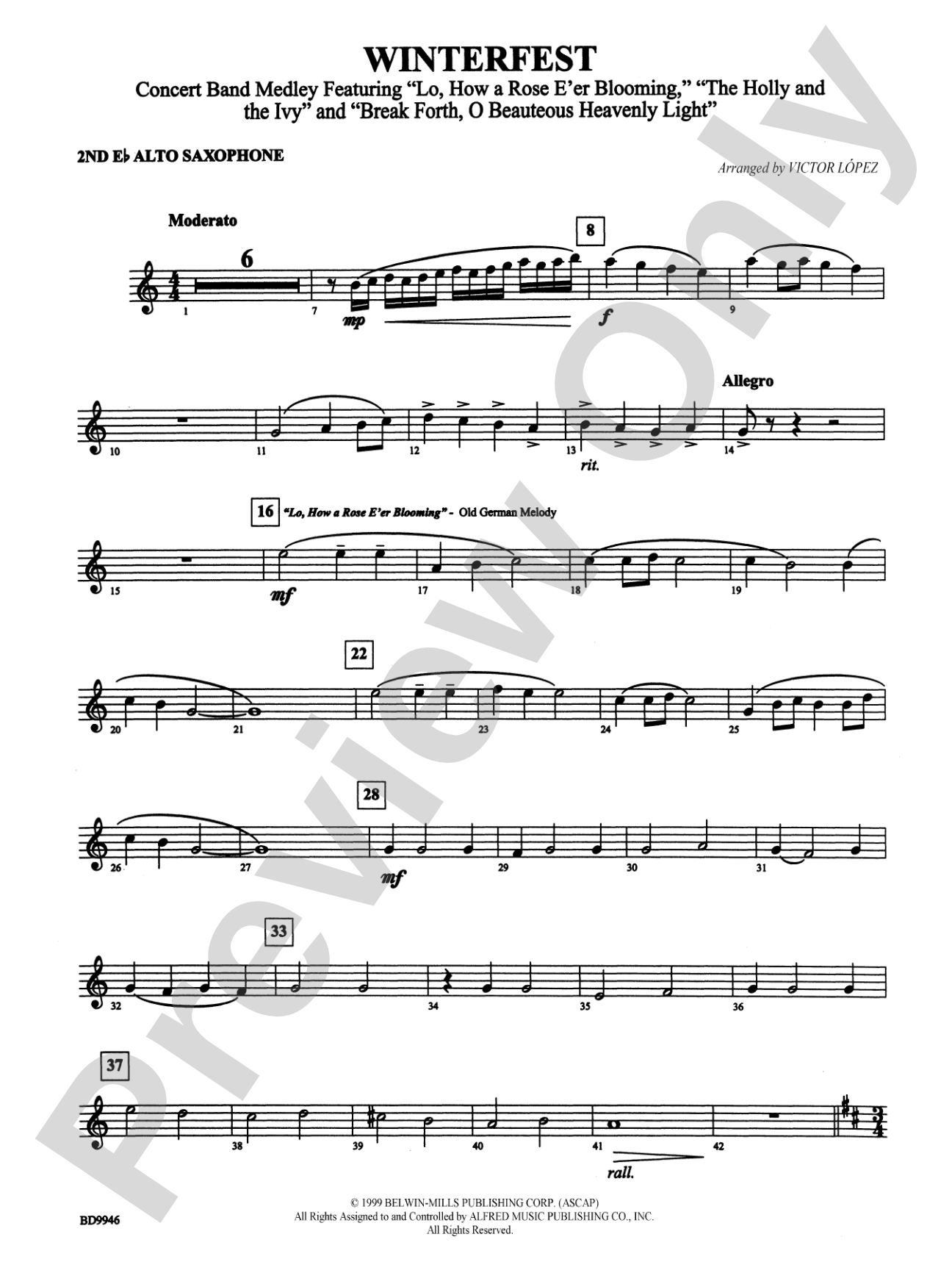 Winterfest: 2nd E-flat Alto Saxophone