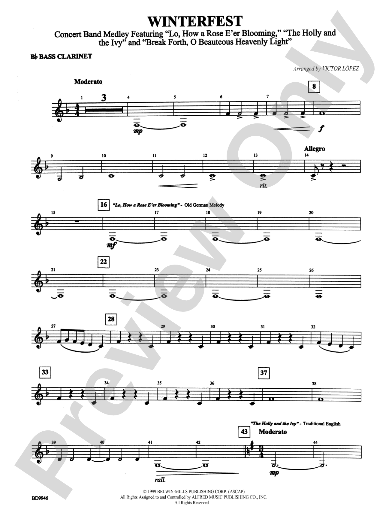 Winterfest: B-flat Bass Clarinet