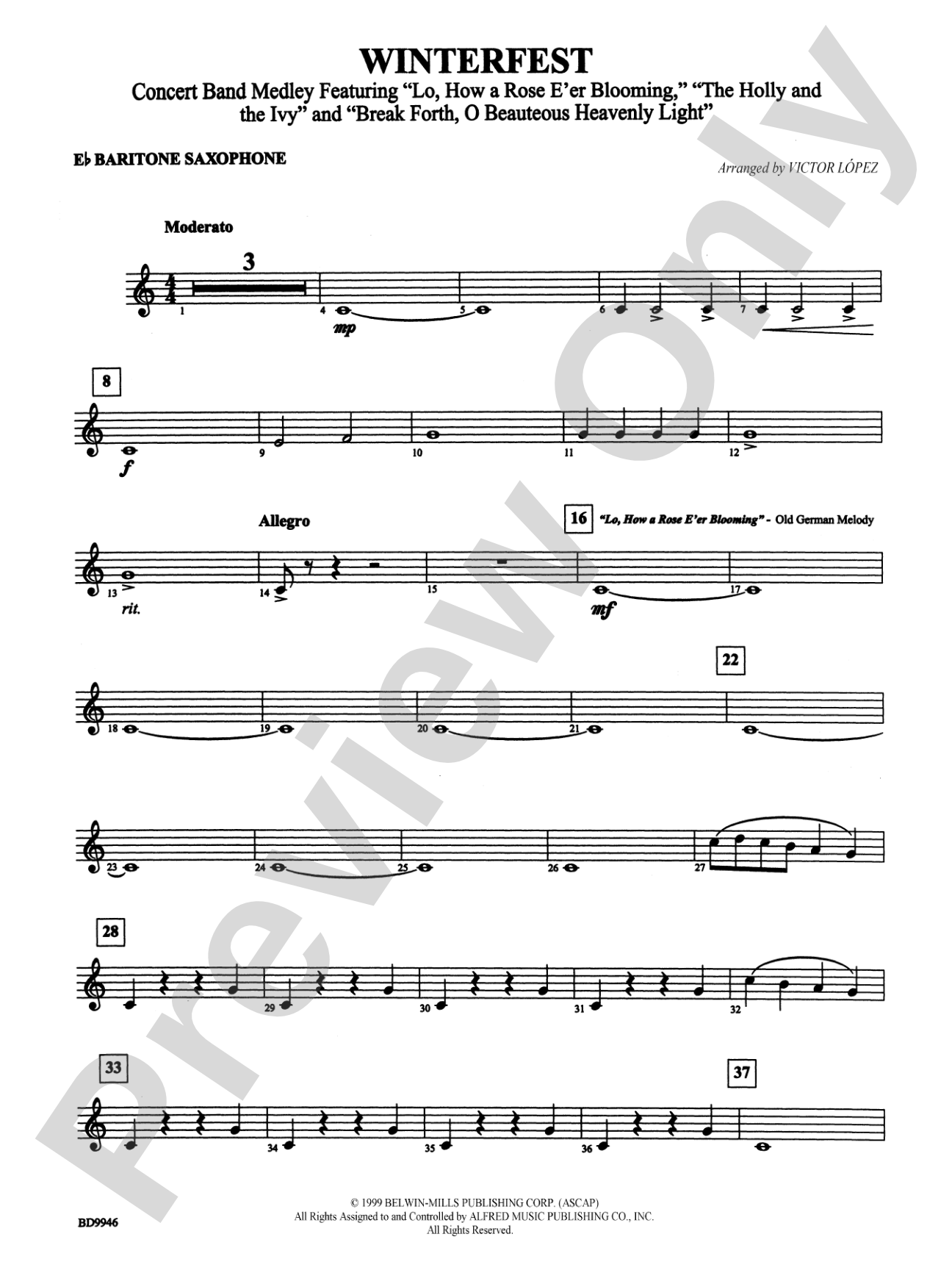 Winterfest: E-flat Baritone Saxophone
