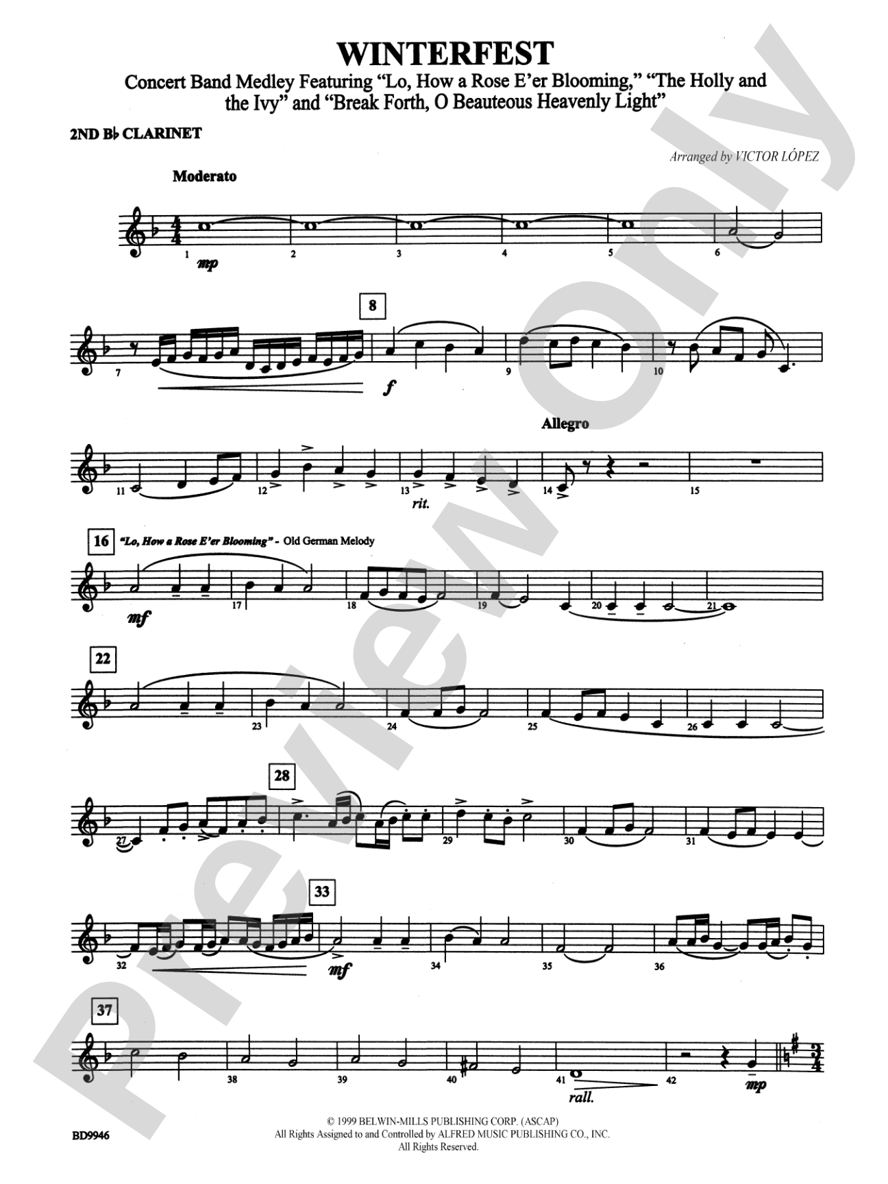 Winterfest: 2nd B-flat Clarinet