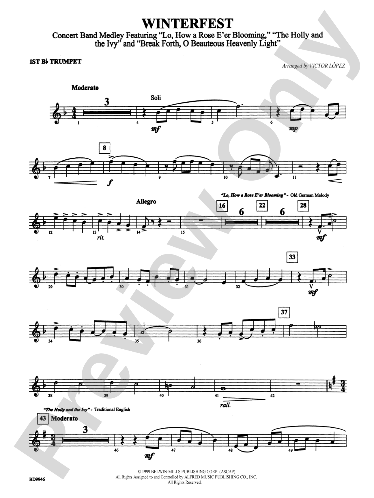 Winterfest: 1st B-flat Trumpet