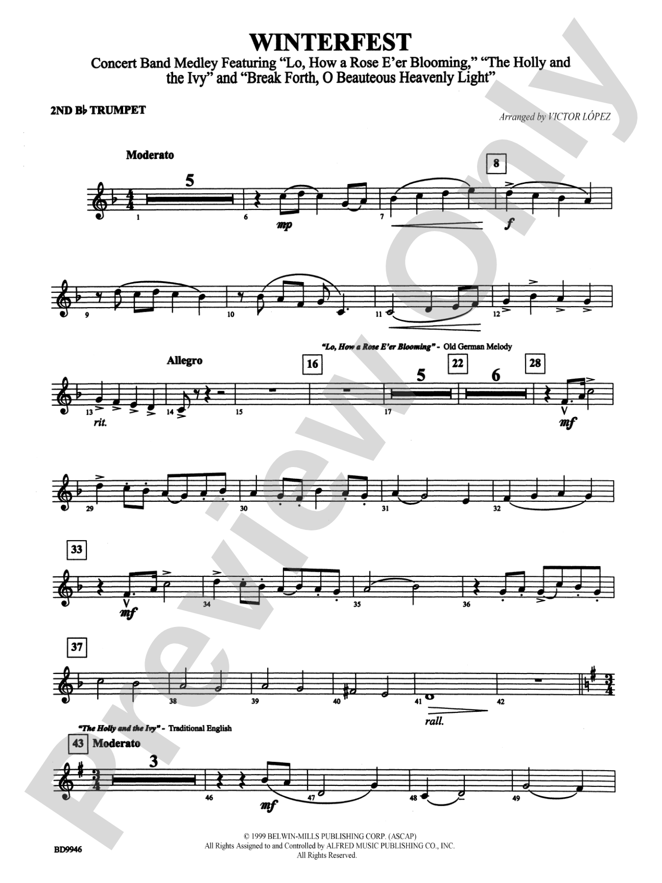 Winterfest: 2nd B-flat Trumpet