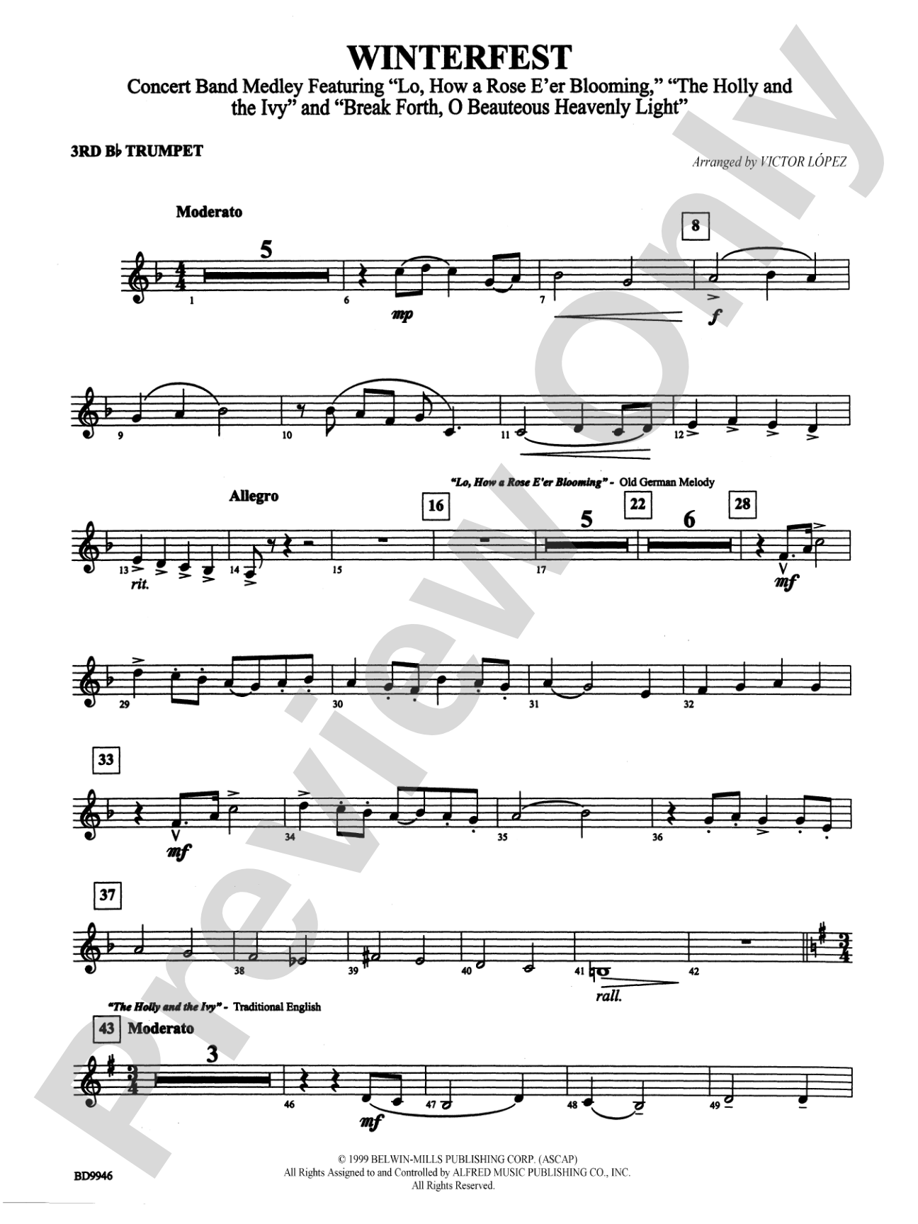 Winterfest: 3rd B-flat Trumpet