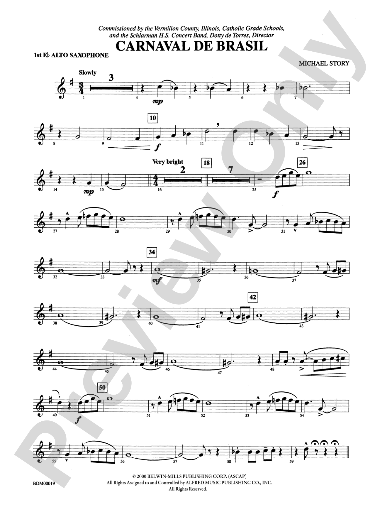 Carnaval de Brasil: E-flat Alto Saxophone