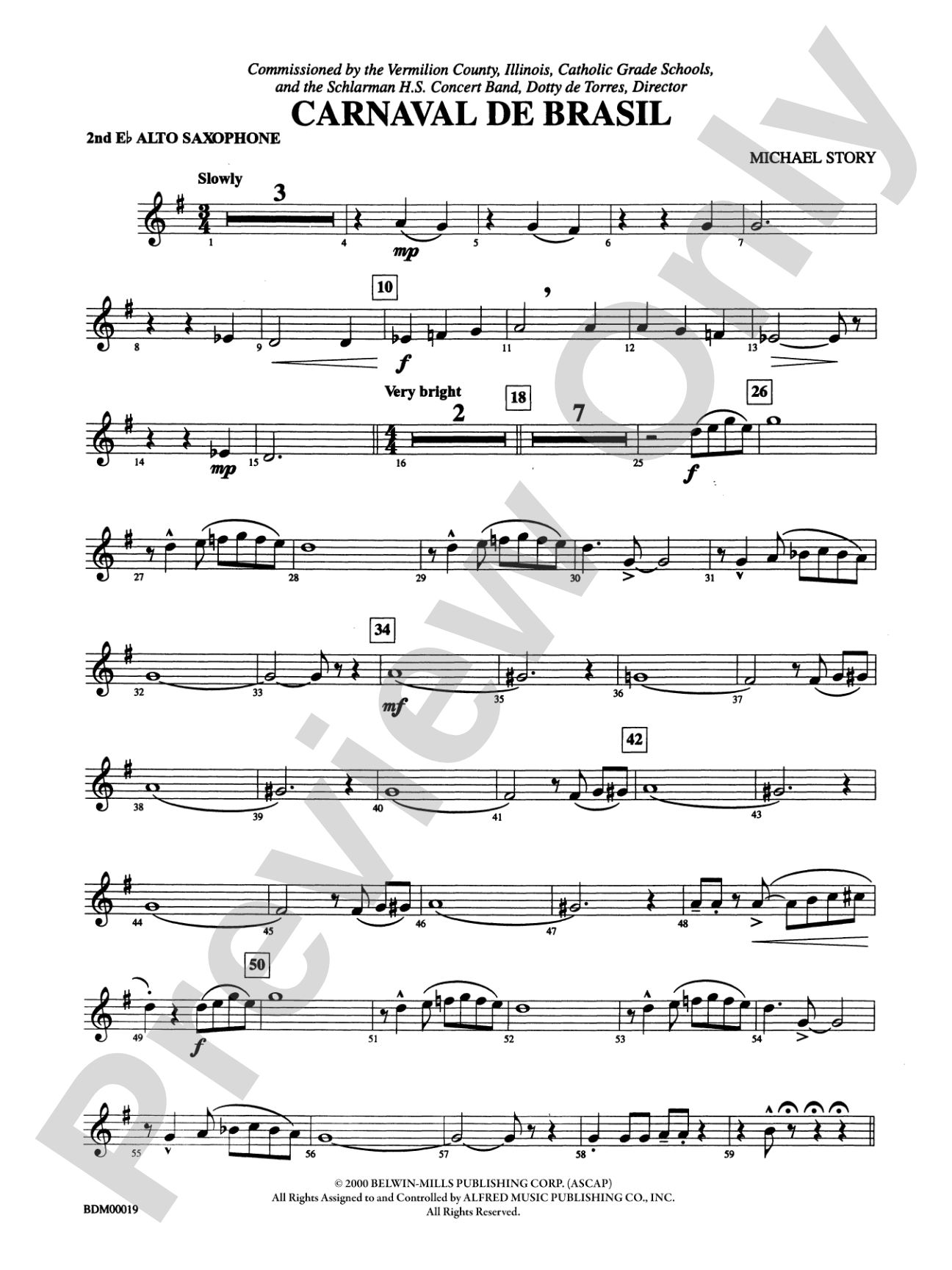 Carnaval de Brasil: 2nd E-flat Alto Saxophone