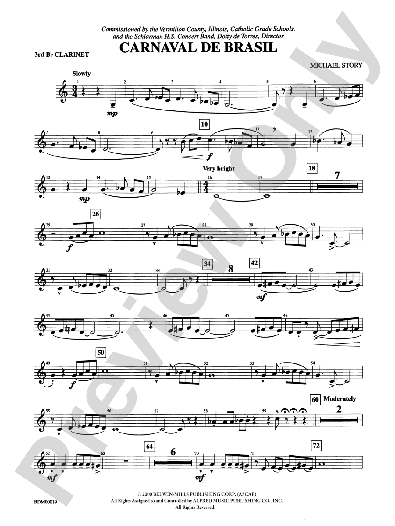 Carnaval de Brasil: 3rd B-flat Clarinet