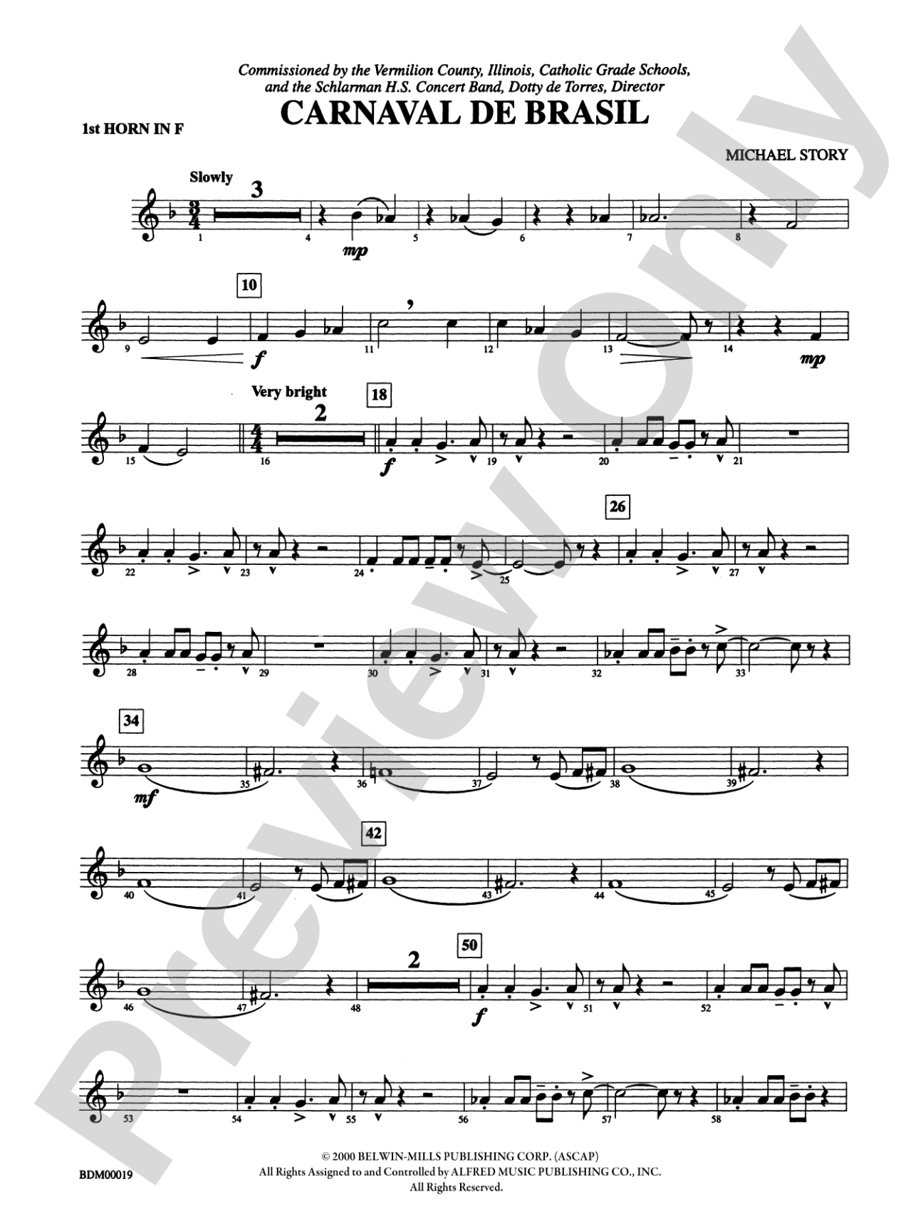 Carnaval de Brasil: 1st F Horn