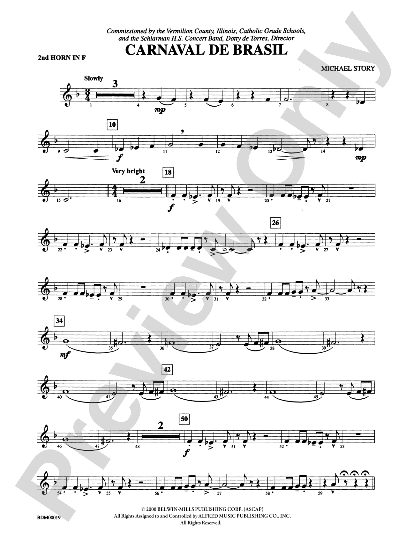 Carnaval de Brasil: 2nd F Horn