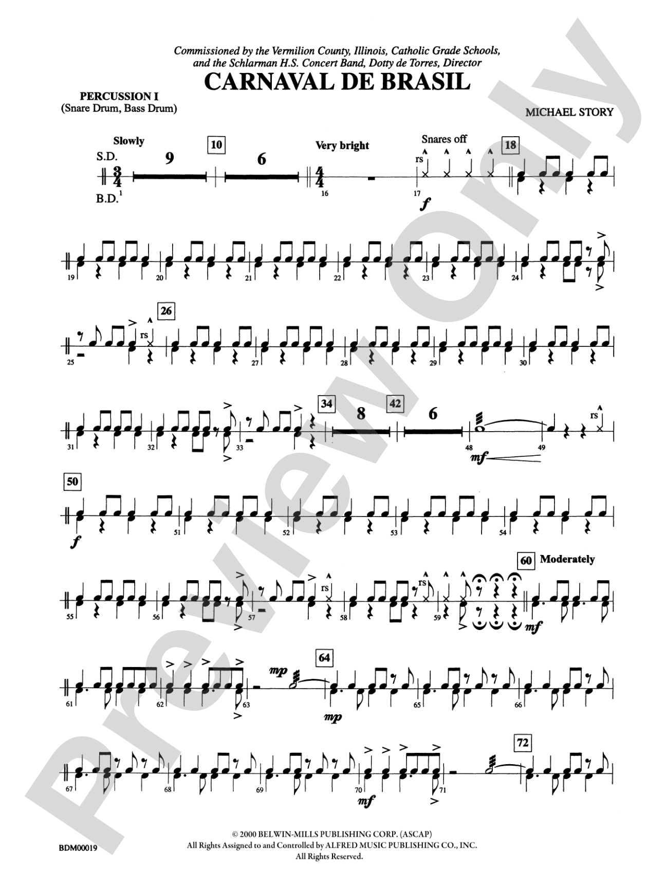 Carnaval de Brasil: 1st Percussion