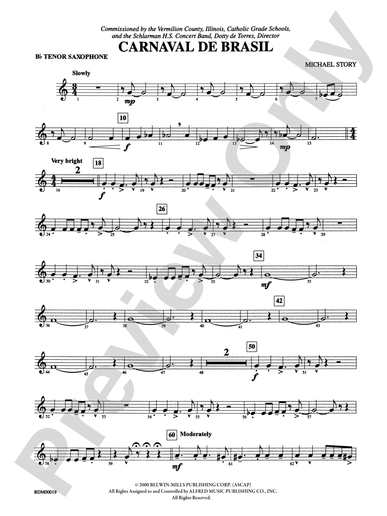 Carnaval de Brasil: B-flat Tenor Saxophone