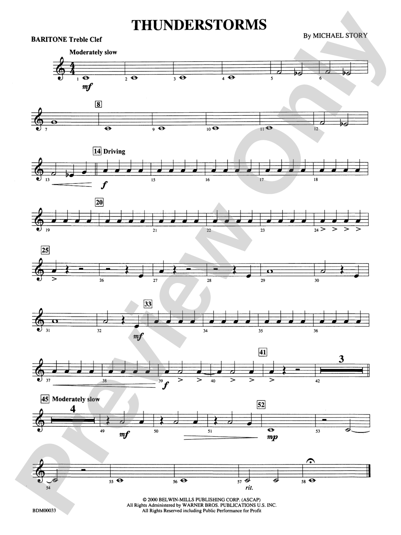 Thunderstorms: Baritone T.C.