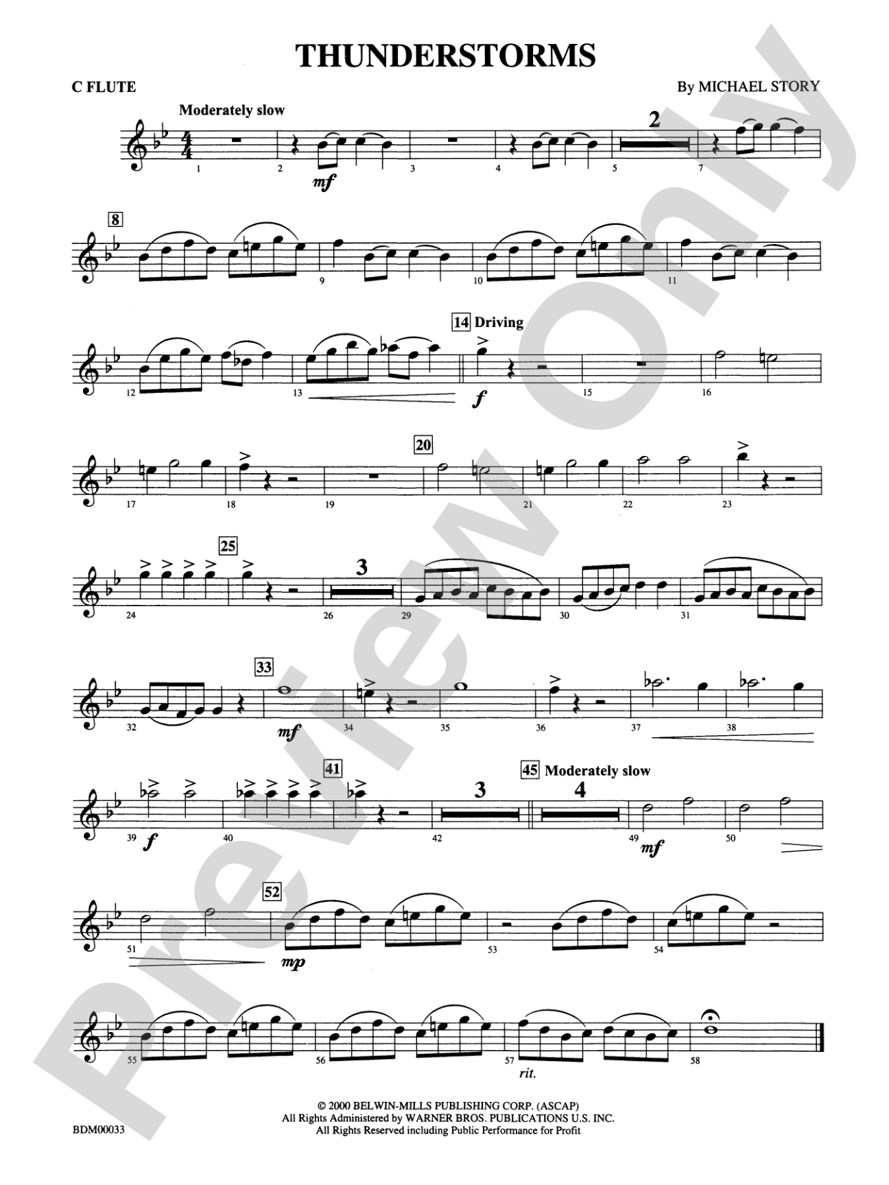 Thunderstorms: Flute