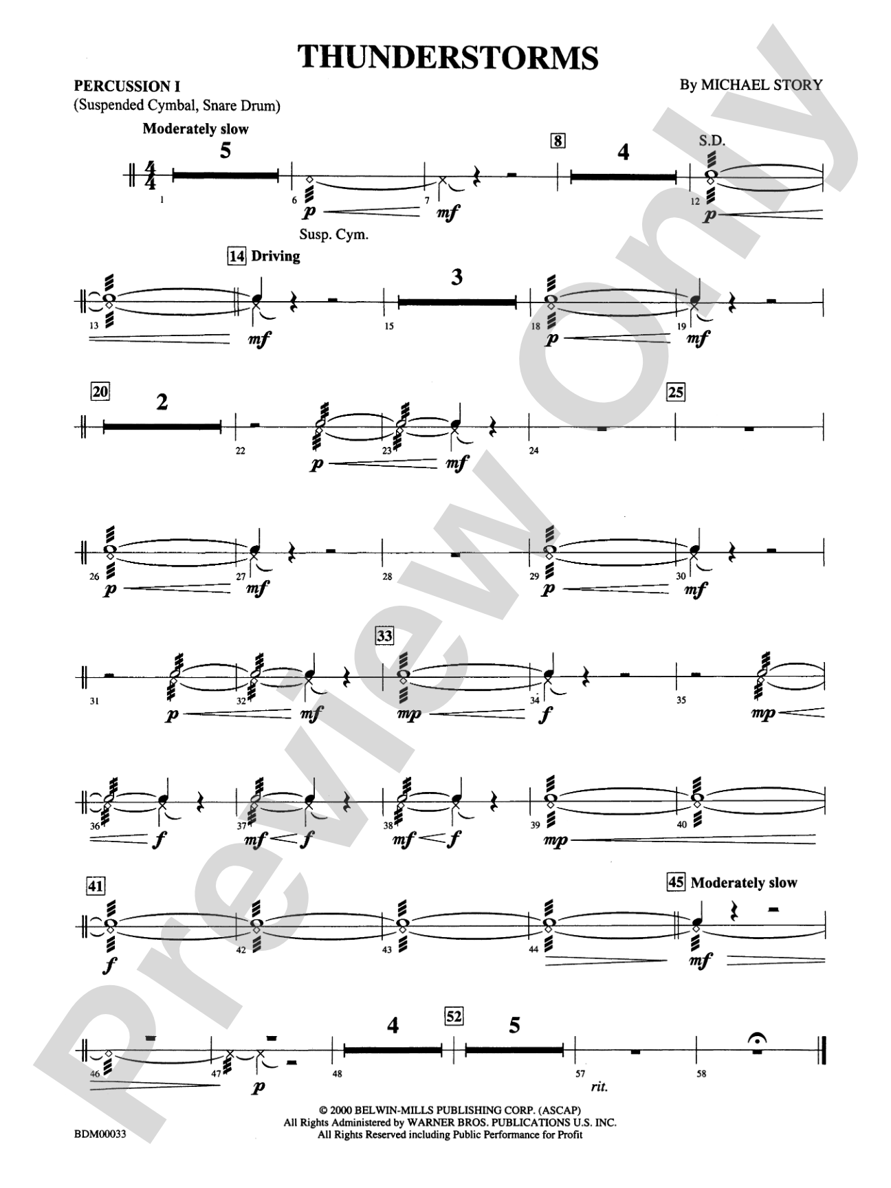 Thunderstorms: 1st Percussion