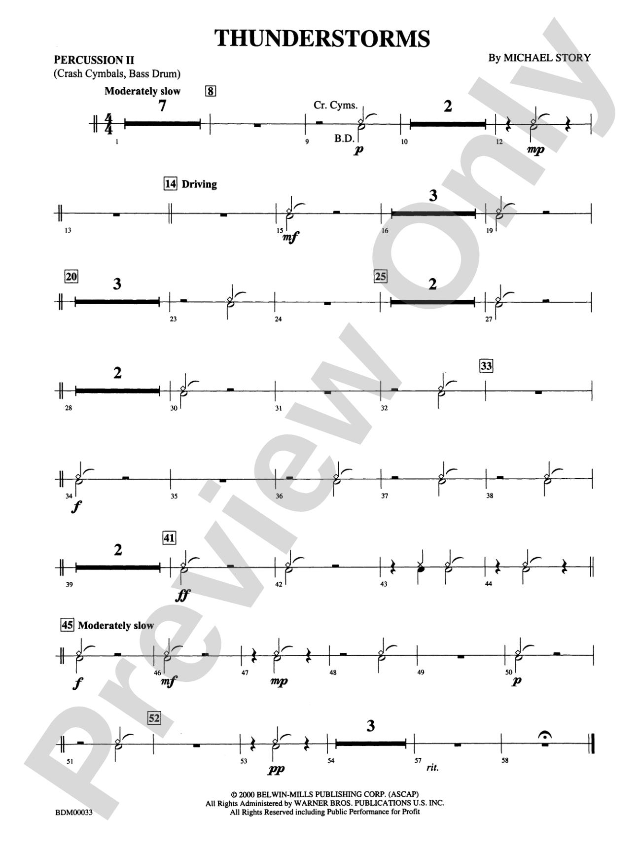 Thunderstorms: 2nd Percussion