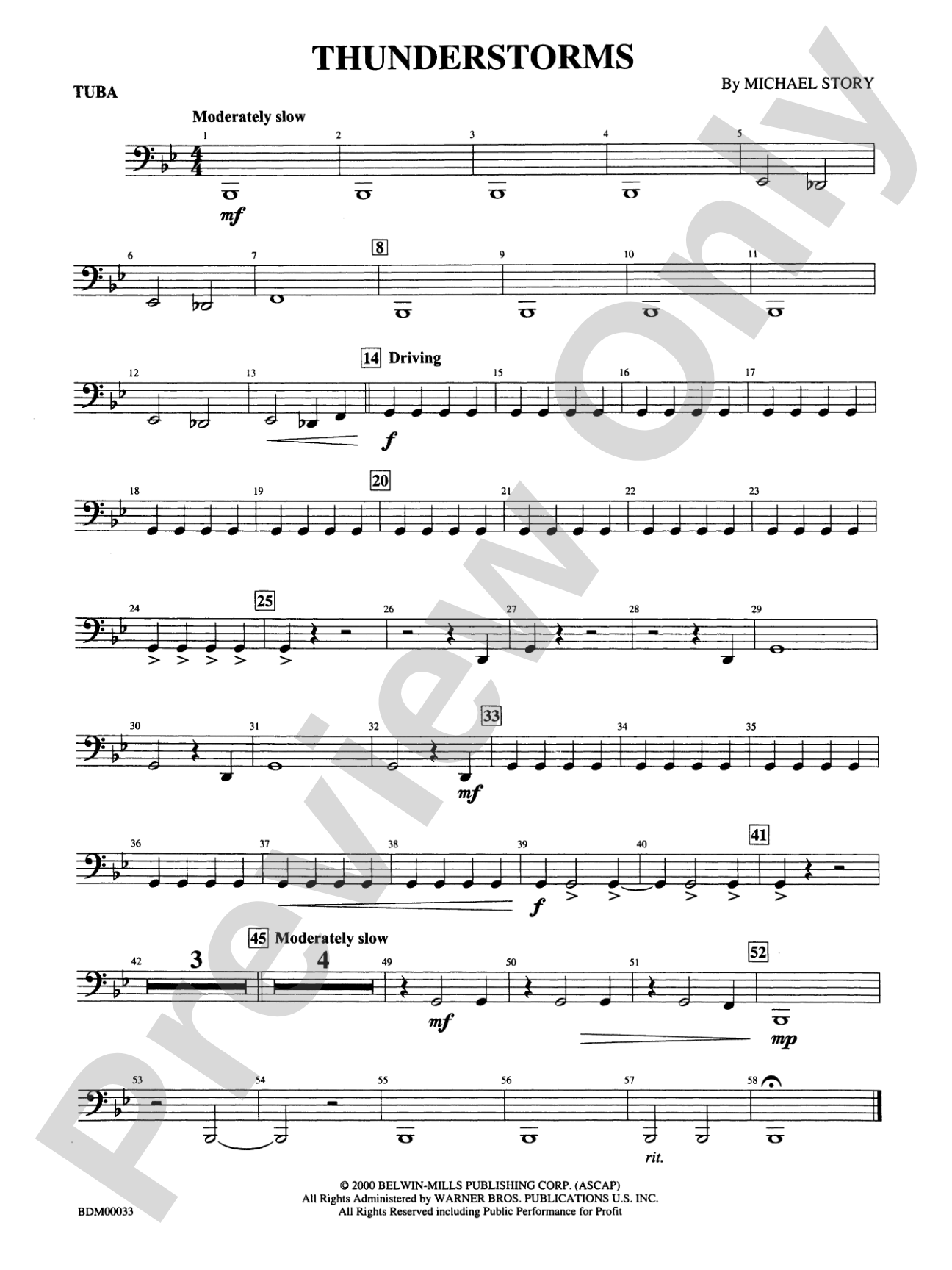 Thunderstorms: Tuba