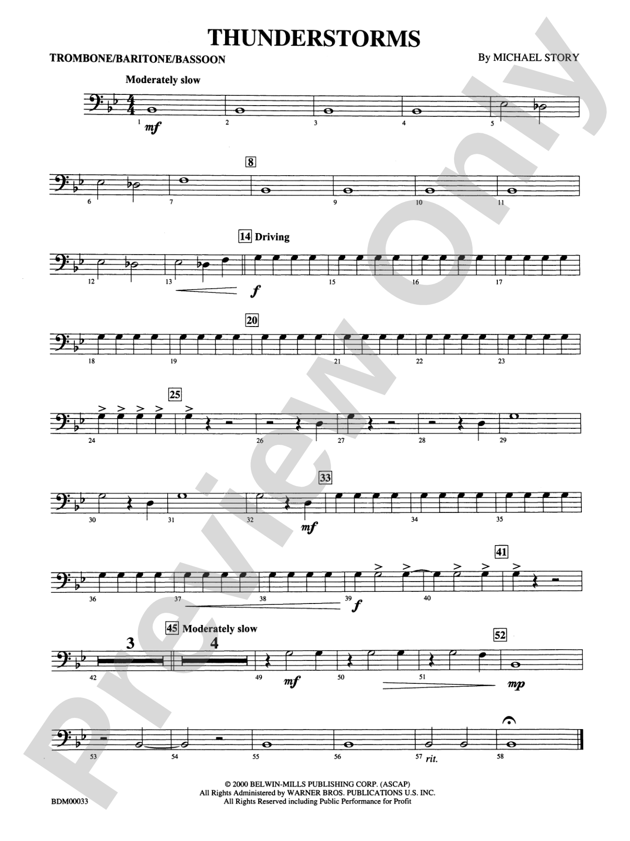 Thunderstorms: 1st Trombone