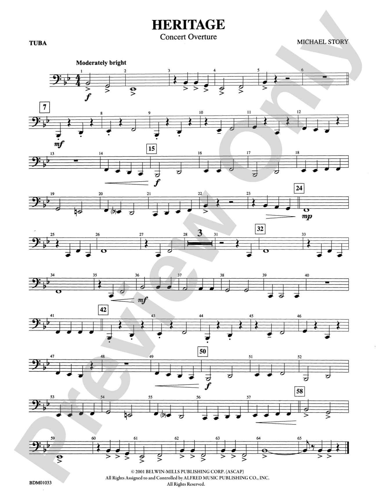 Heritage (Concert Overture): Tuba