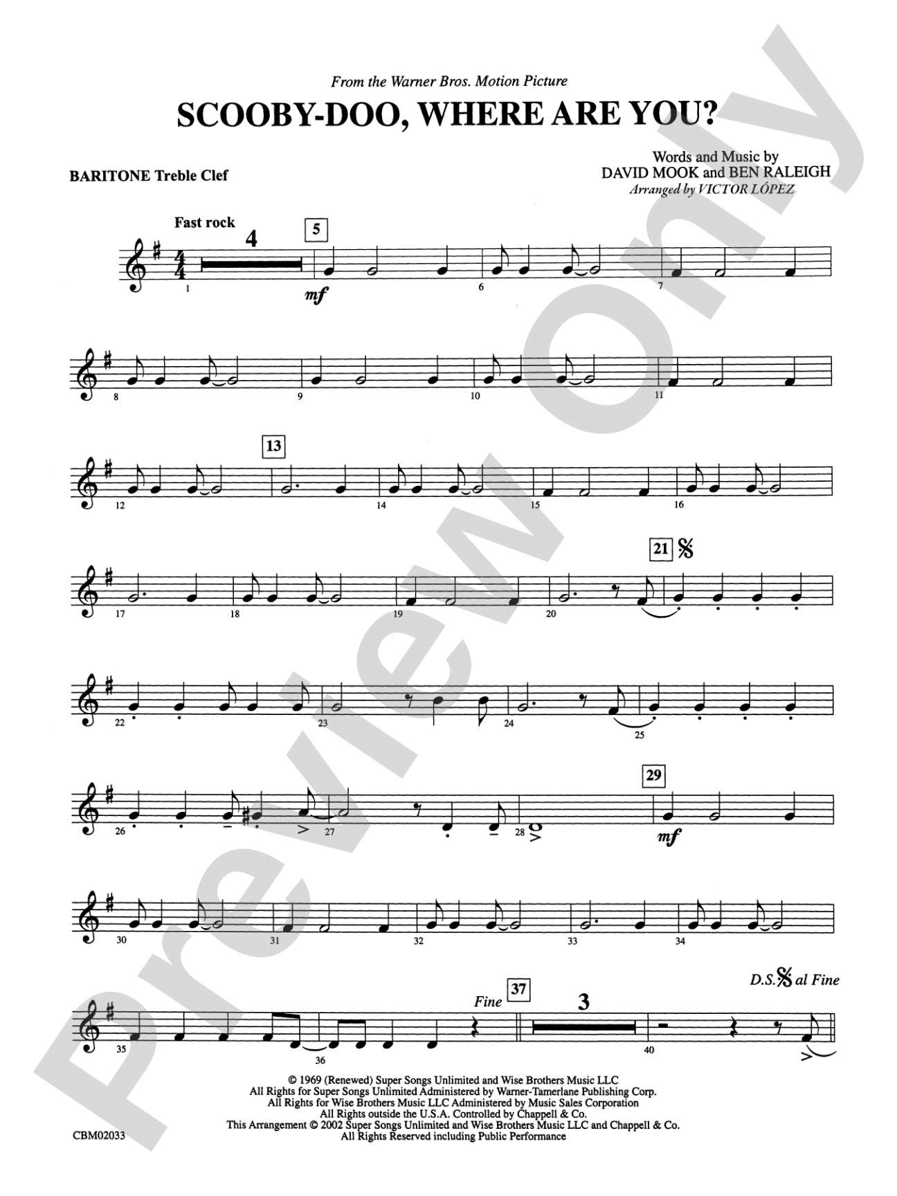 Scooby-Doo, Where Are You? (from Scooby-Doo): Baritone T.C.