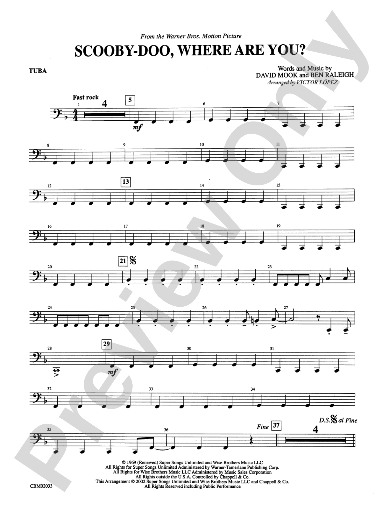 Scooby-Doo, Where Are You? (from Scooby-Doo): Tuba