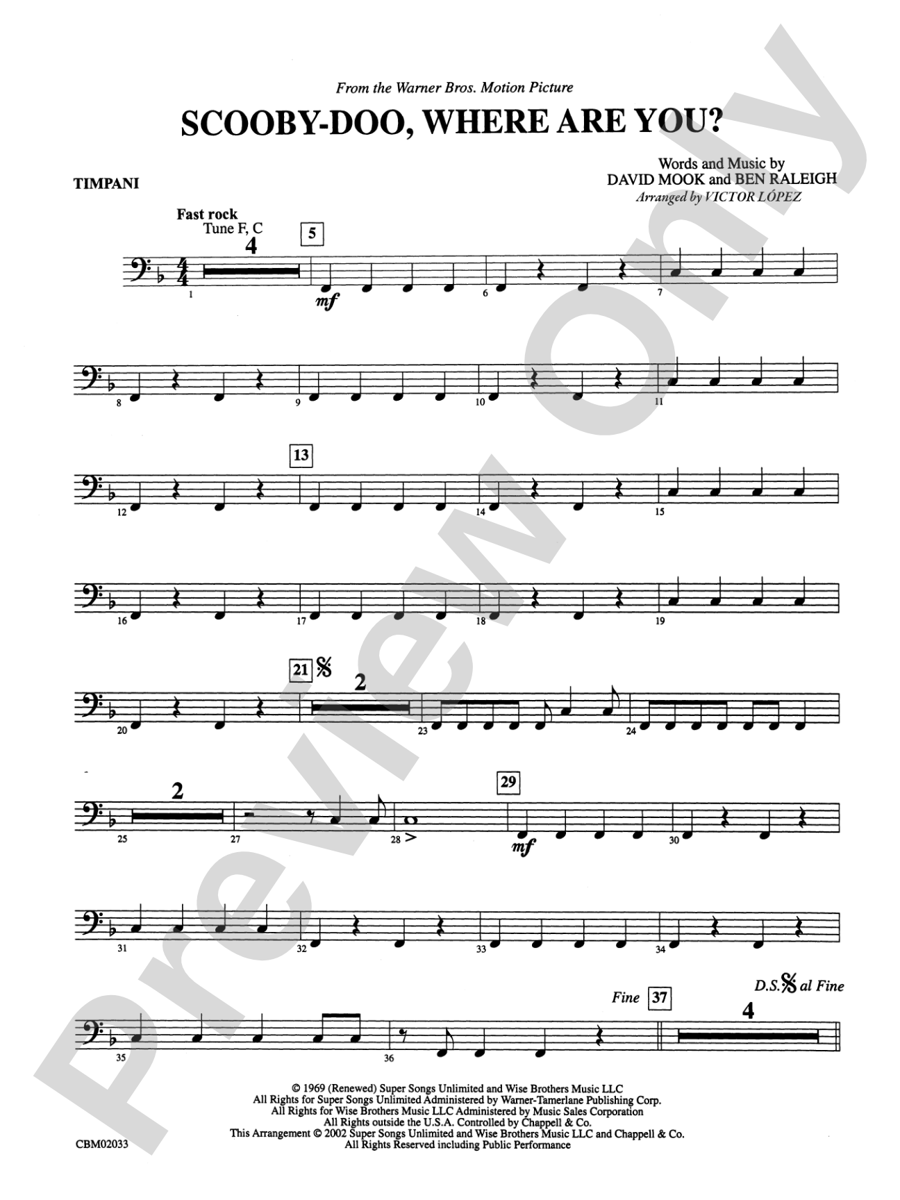 Scooby-Doo, Where Are You? (from Scooby-Doo): Timpani