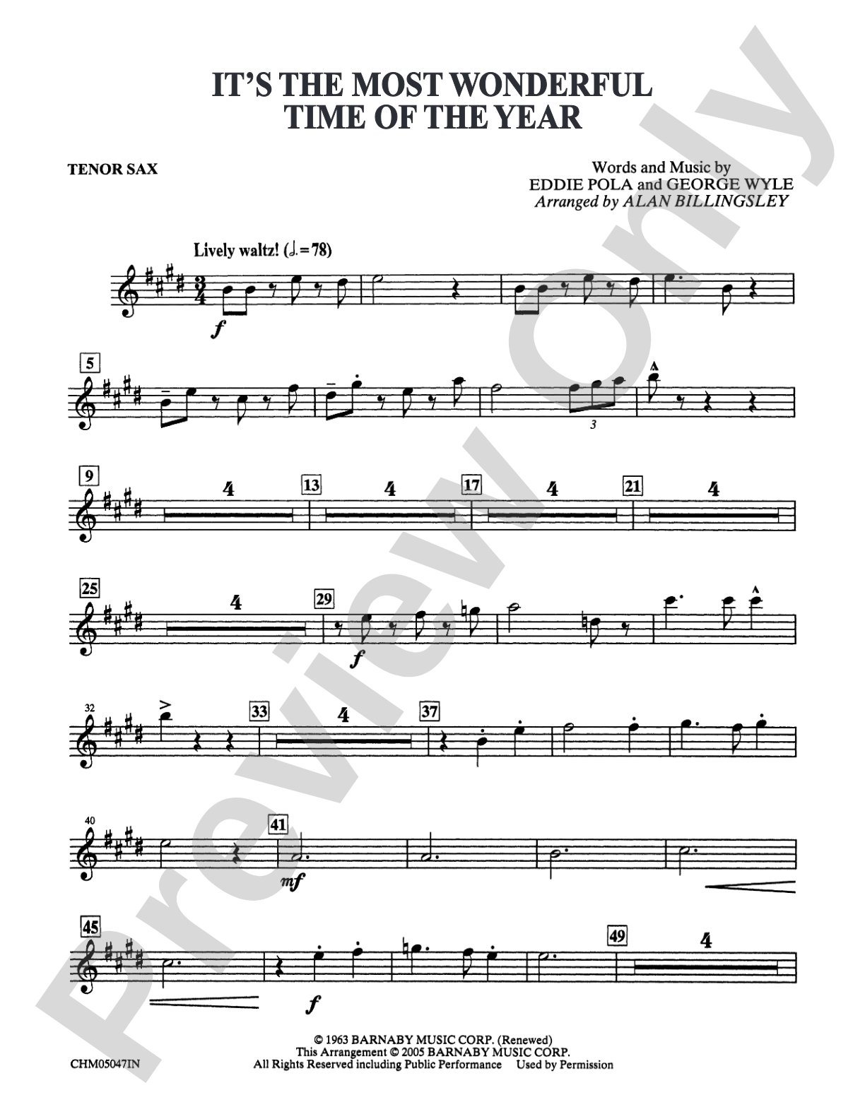 It's the Most Wonderful Time of the Year: B-flat Tenor Saxophone