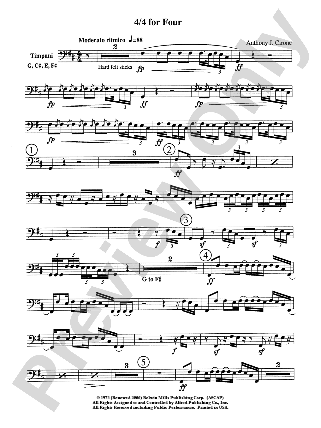 4/4 for Four: Timpani