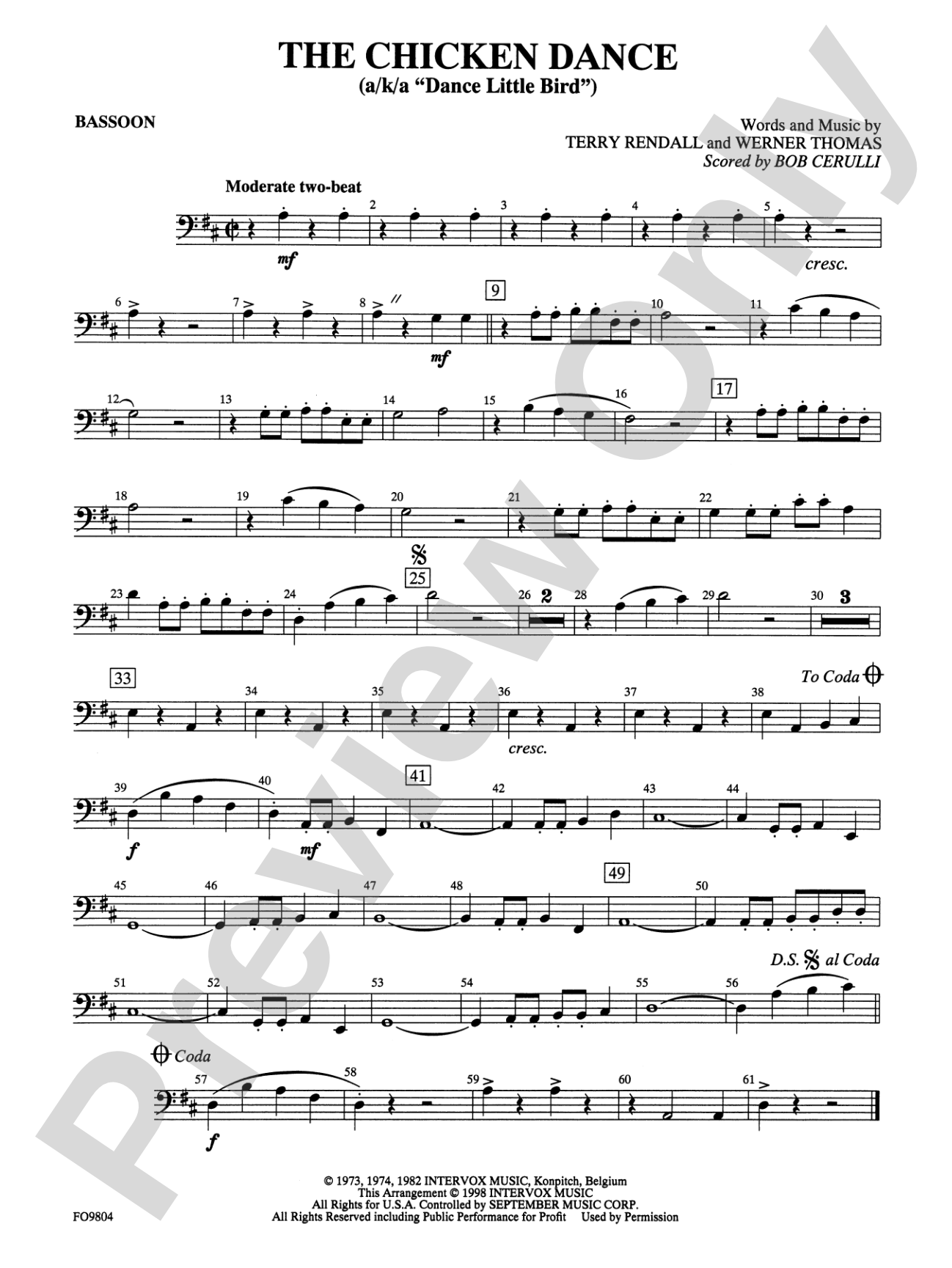 The Chicken Dance: Bassoon