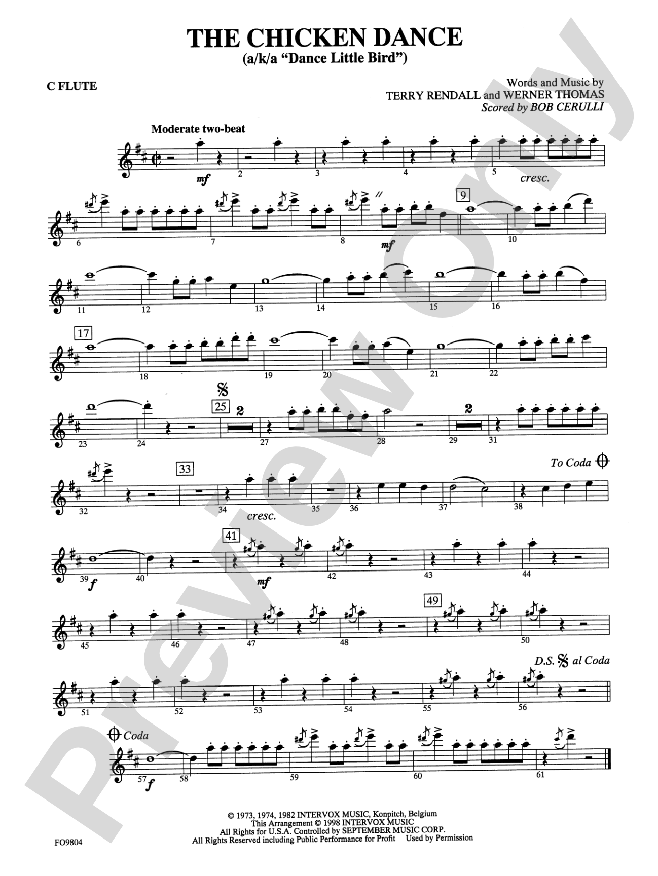 The Chicken Dance: Flute