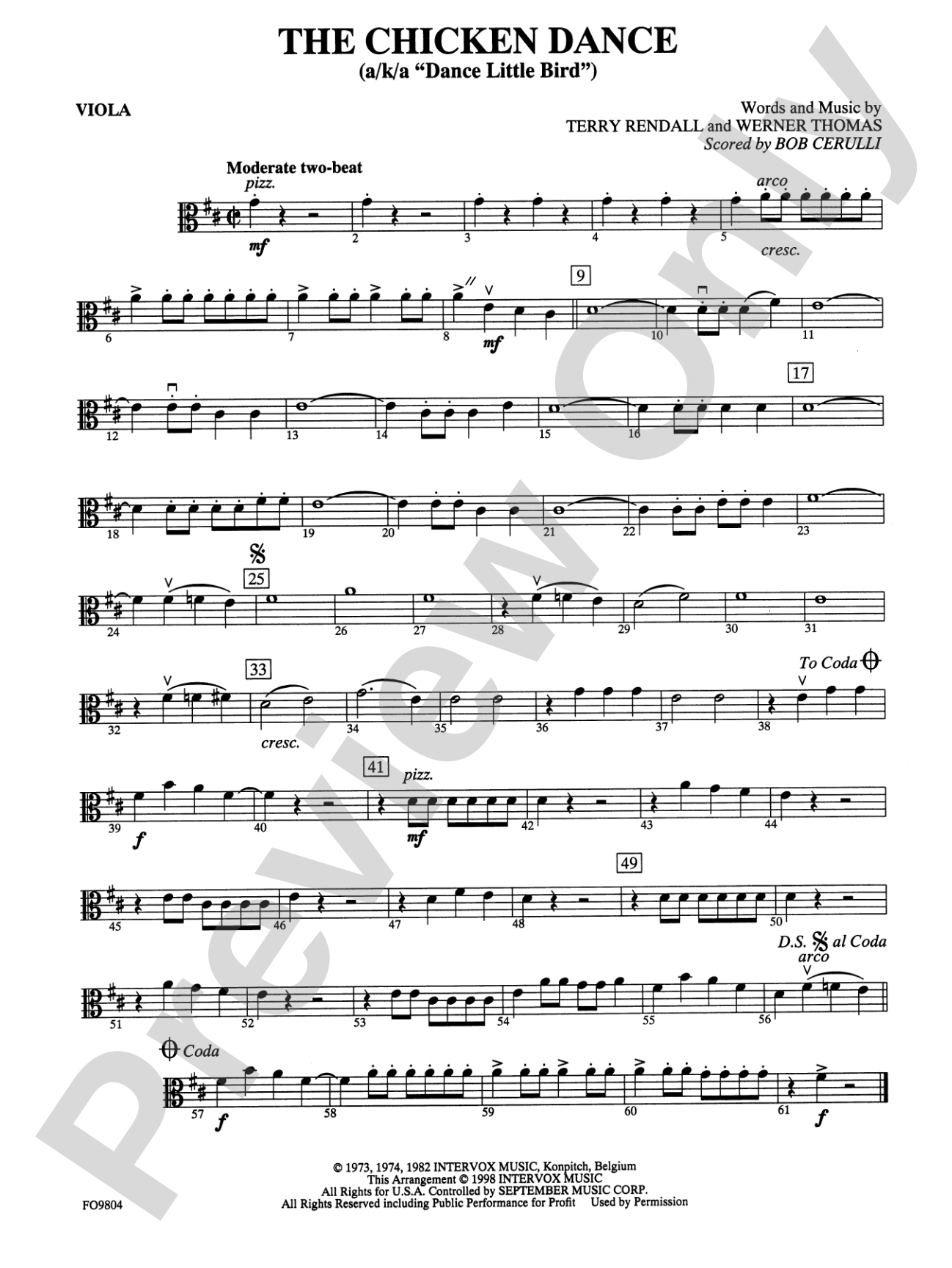 The Chicken Dance: Viola