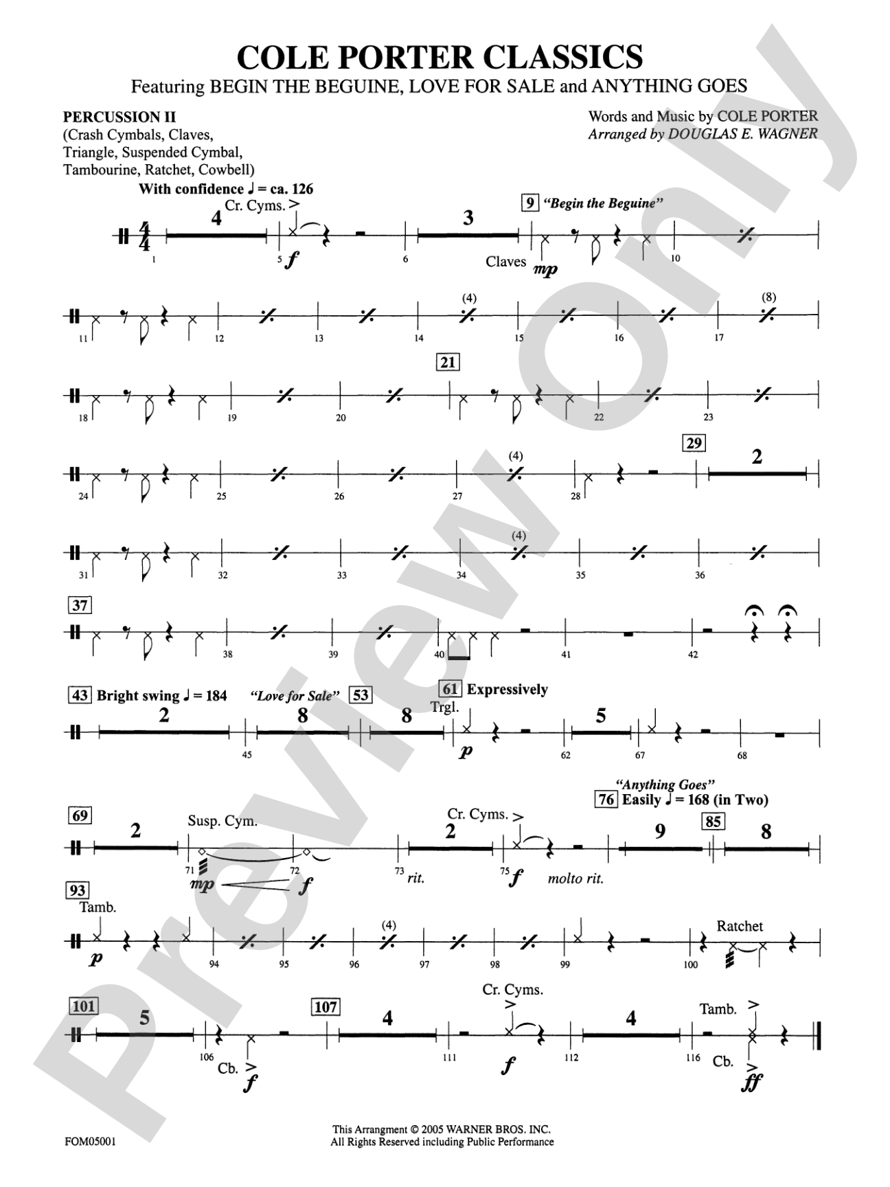 Cole Porter Classics: 2nd Percussion