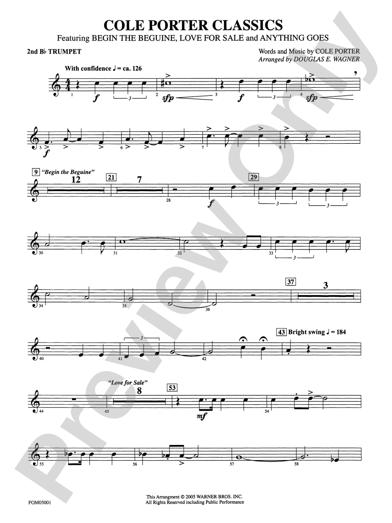 Cole Porter Classics: 2nd B-flat Trumpet