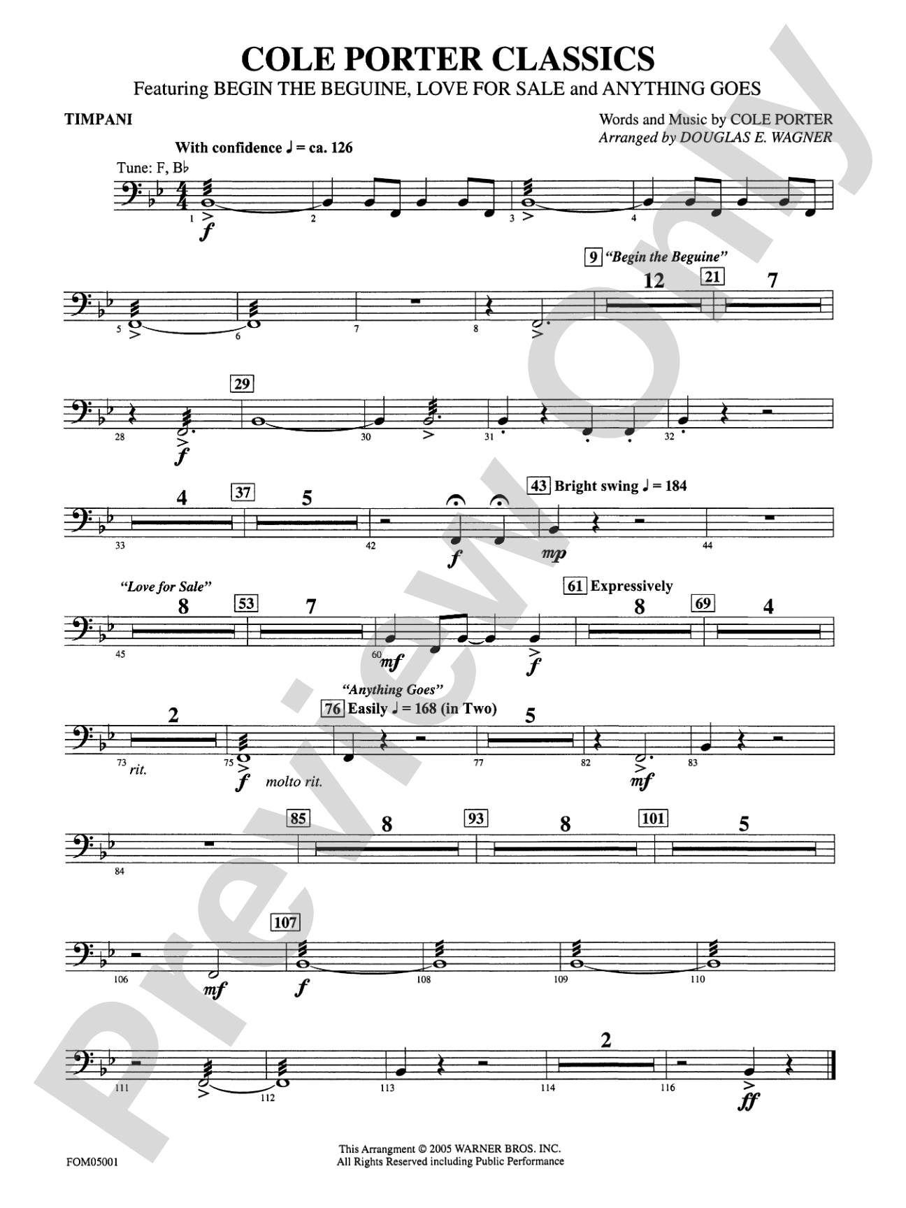 Cole Porter Classics: Timpani