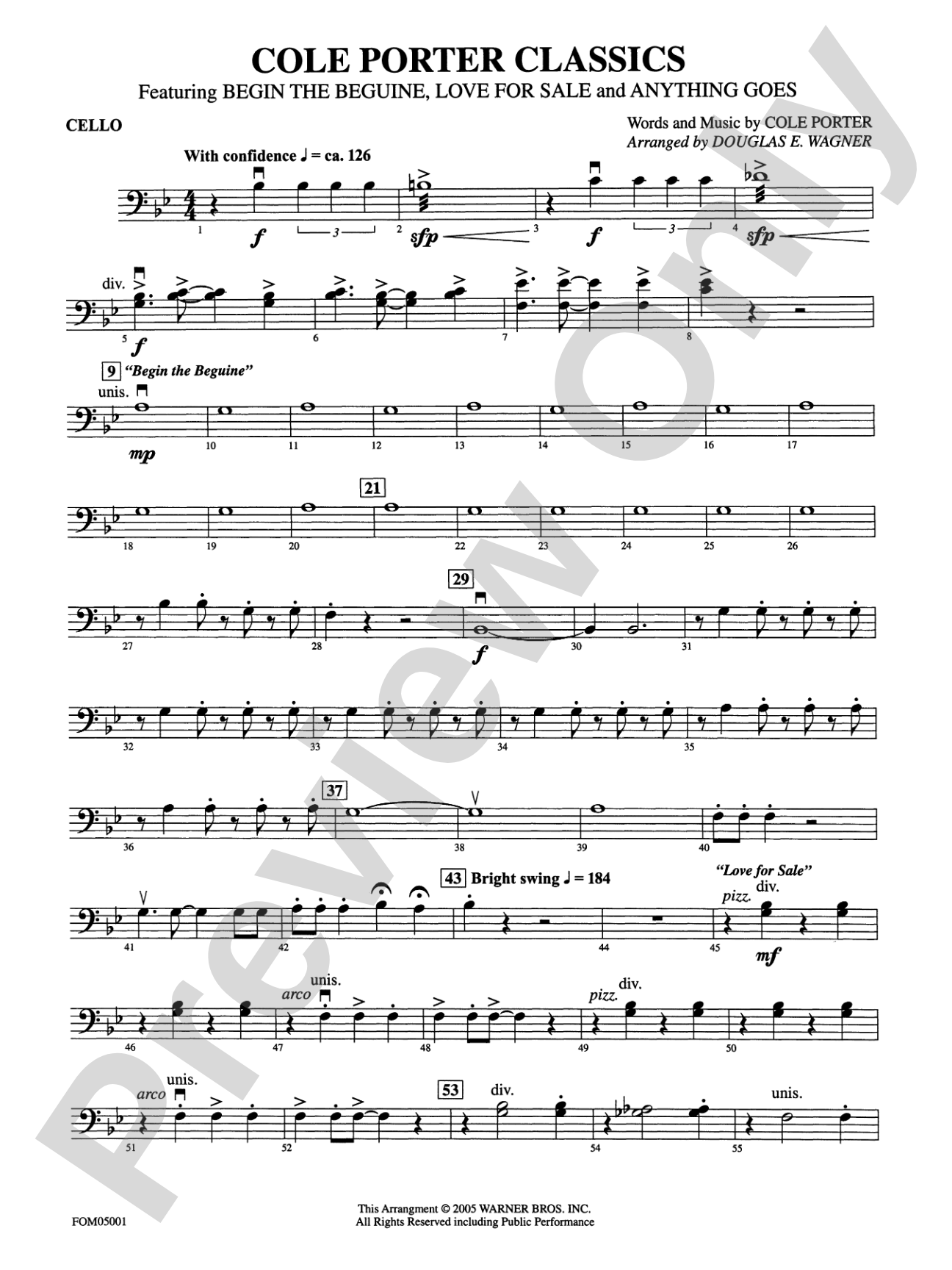 Cole Porter Classics: Cello