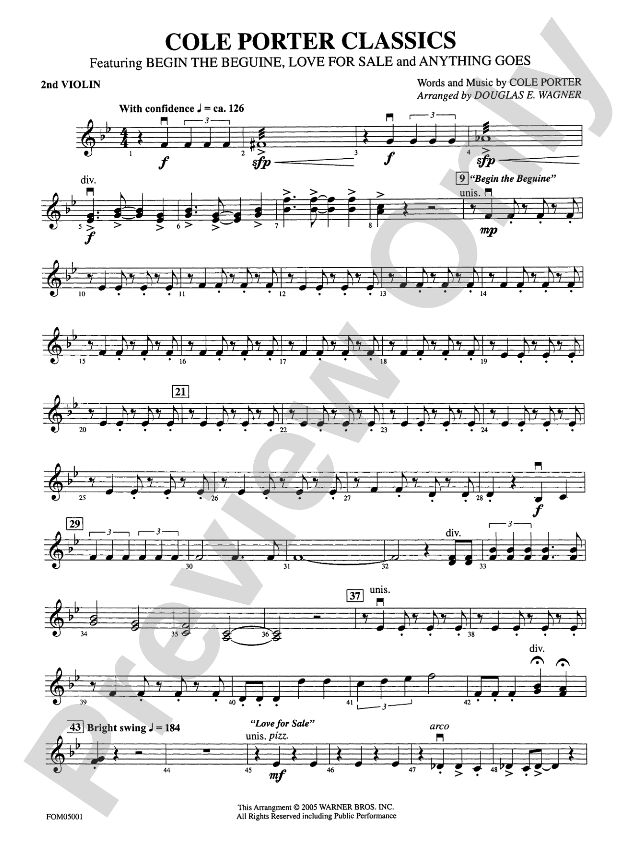 Cole Porter Classics: 2nd Violin